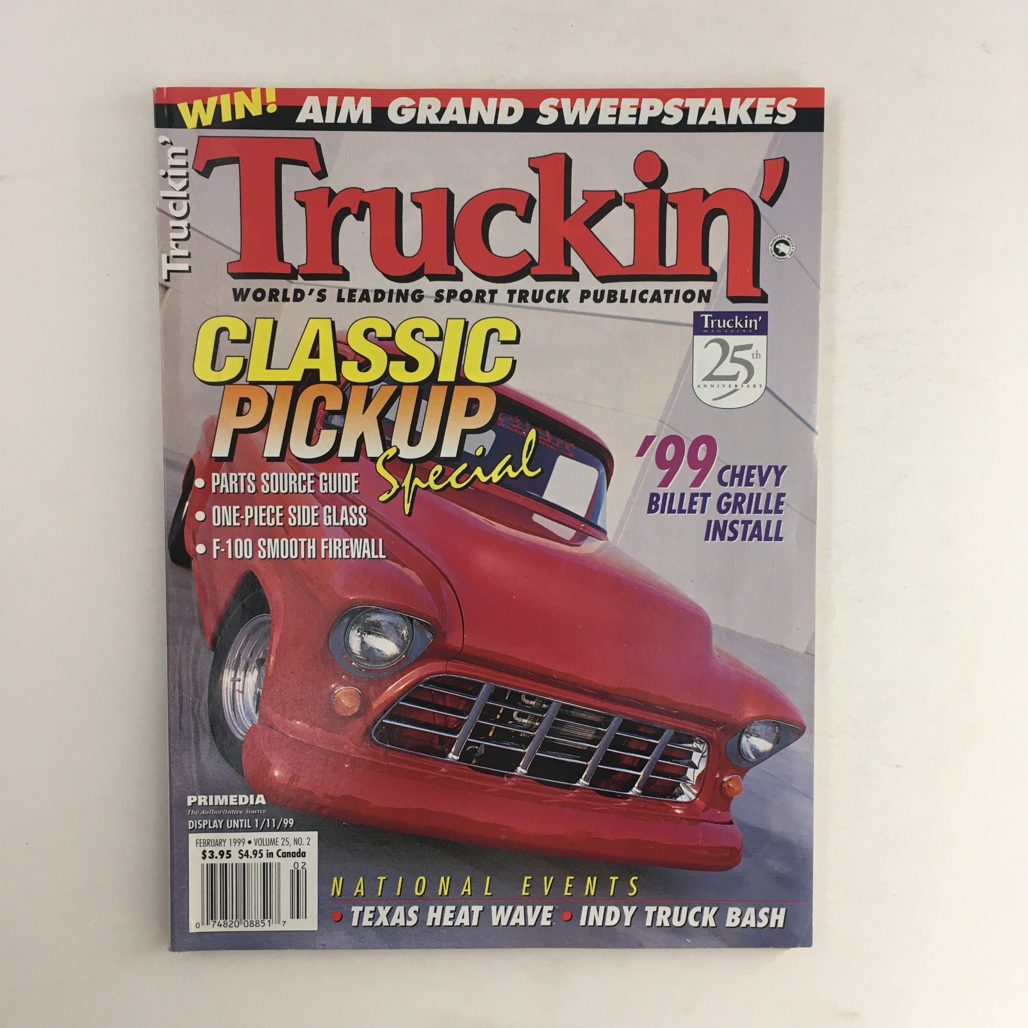 Truckin' Magazine February 1999 Vol 25 #2 Classic Pickup Special, No Label VG