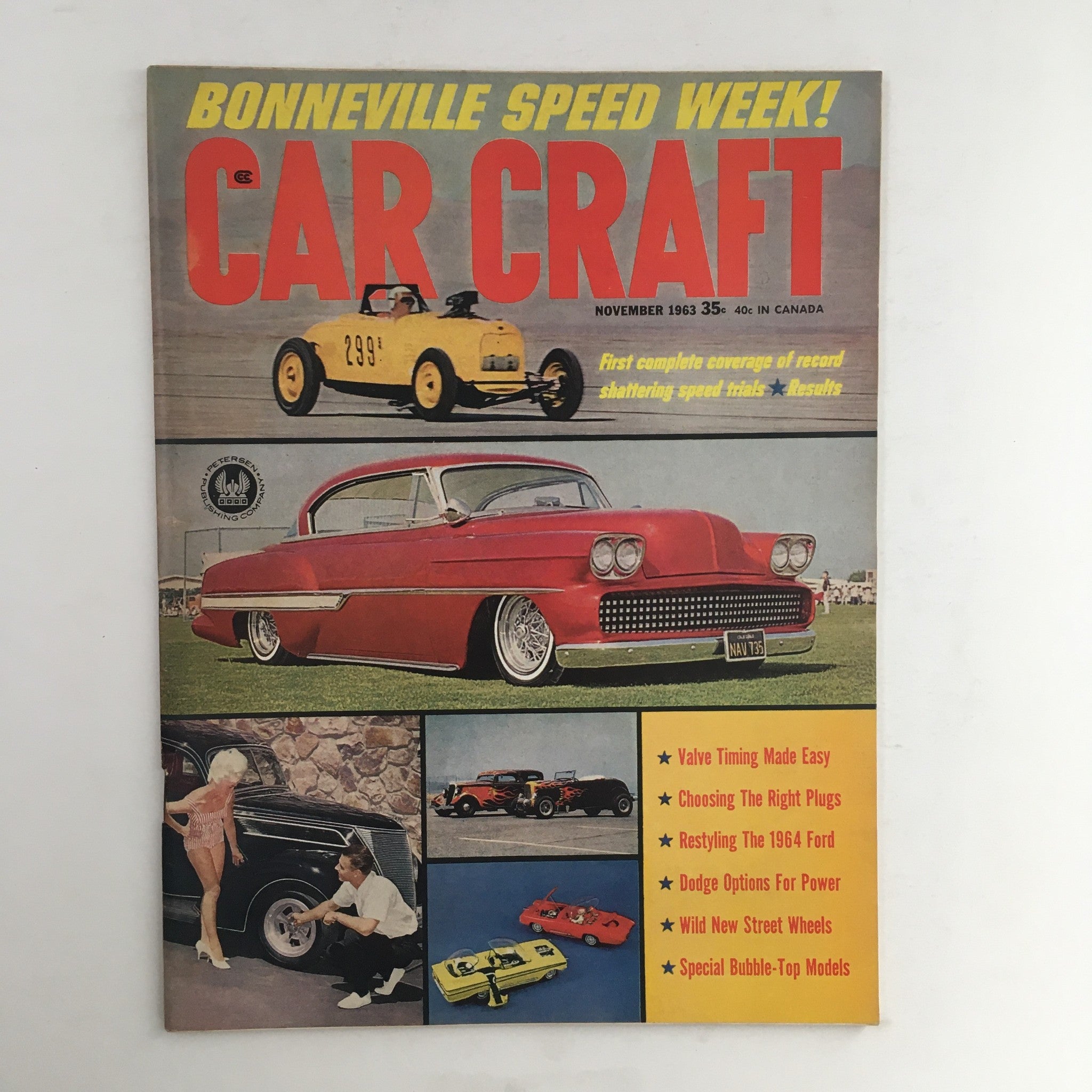 Car Craft Magazine November 1963 Valve Timing Made Easy, No Label VG