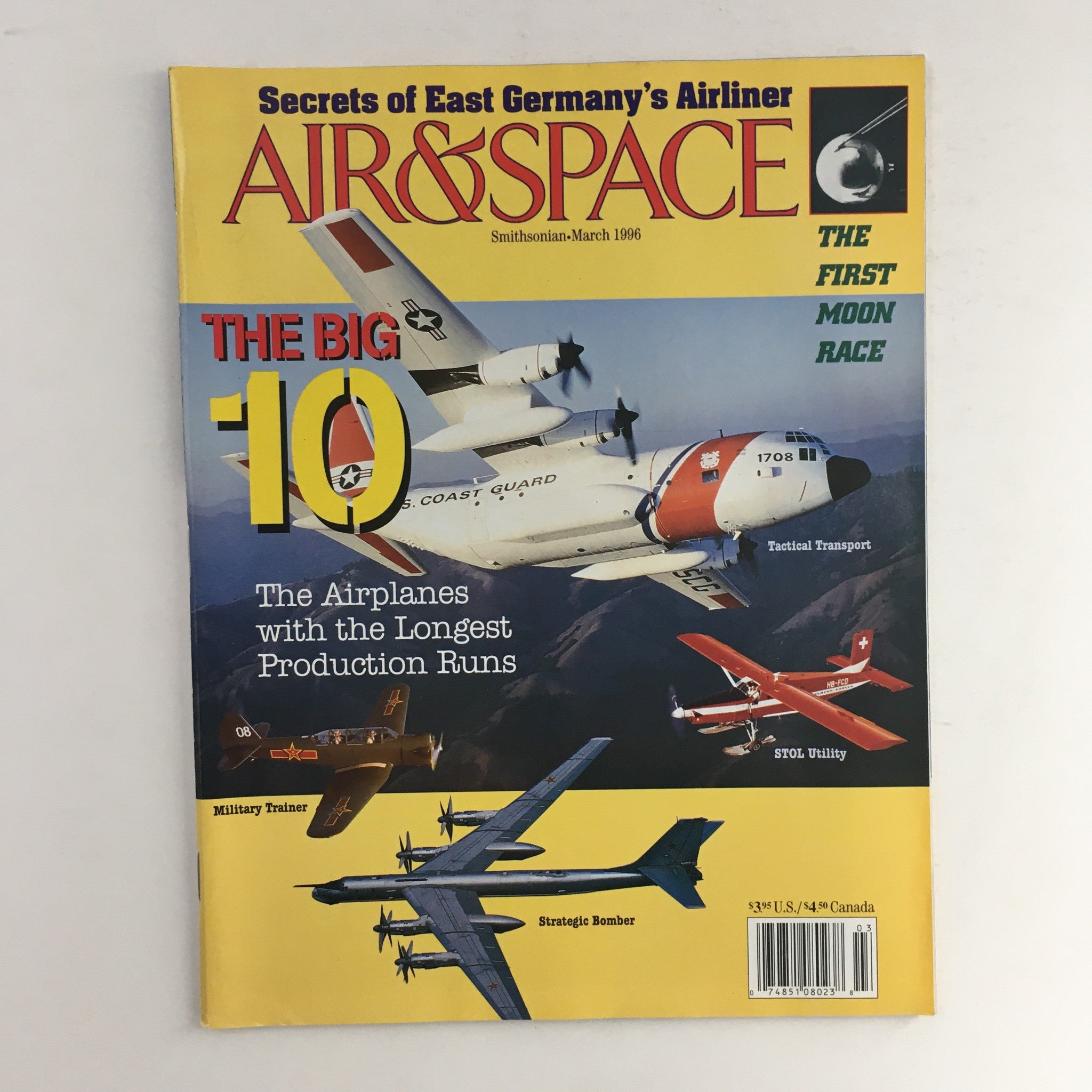 Air & Space Smithsonian Magazine March 1996 The First Moon Race, No Label VG