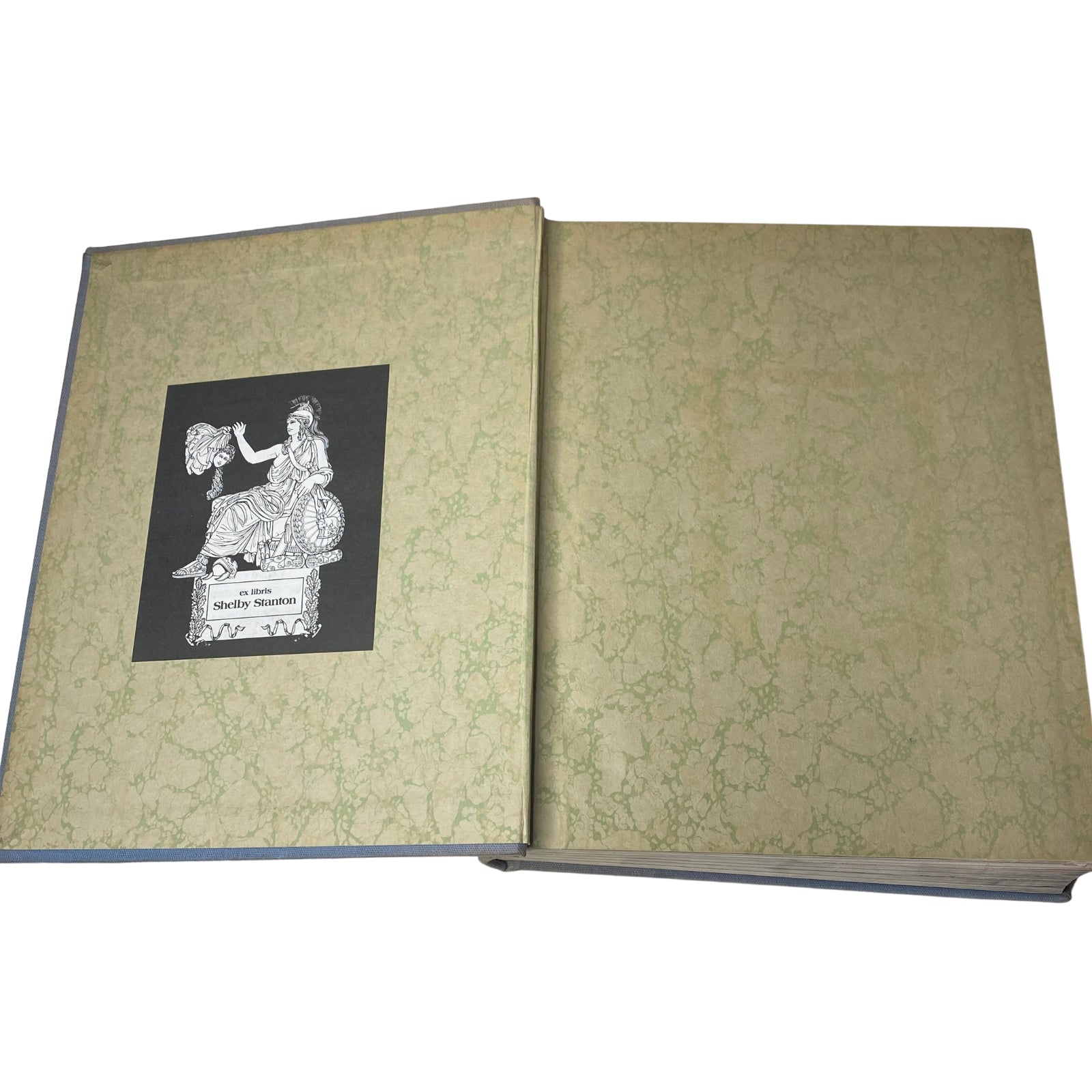 Ladies' Home Journal Library Bound Magazine 1943 Full Year January - December, showing the interior view of the magazine with decorative endpapers and a personalized label.