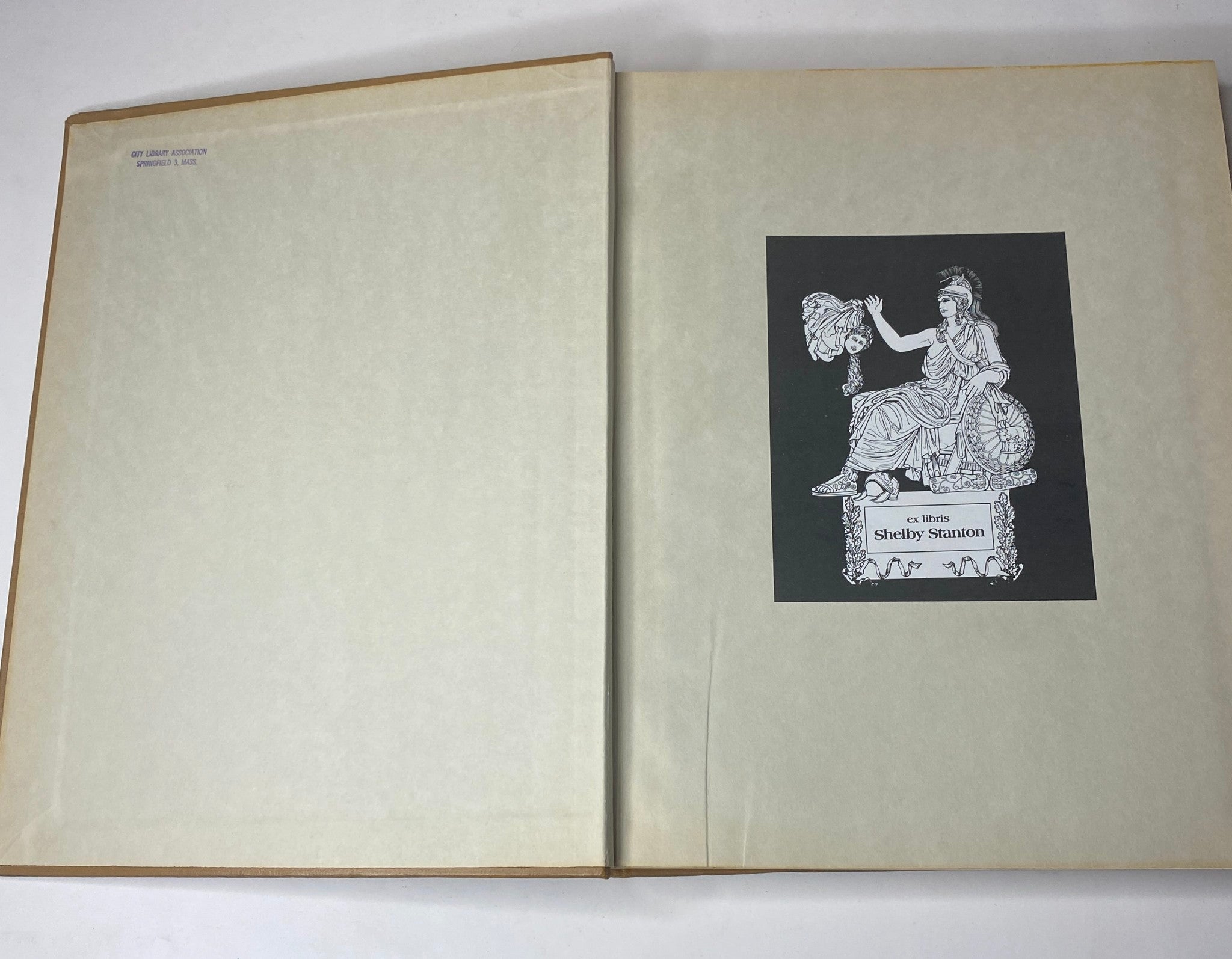 Ladies' Home Journal Library Bound Magazine 1960 - An illustrated bookplate from the interior, featuring an elegant design with the name Shelby Stanton.