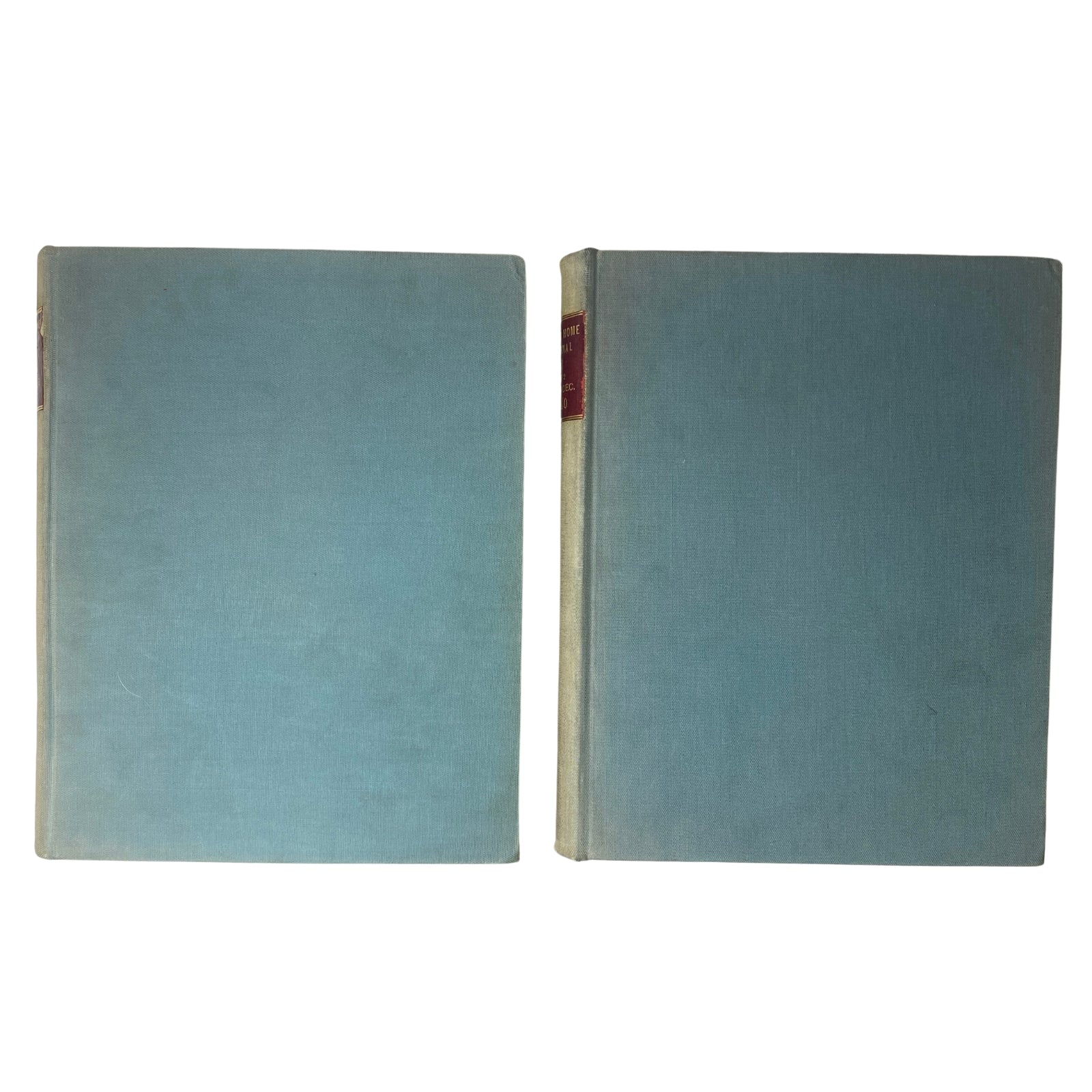 Ladies' Home Journal Library Bound Magazine 1940: View of the two bound volumes with blue covers.