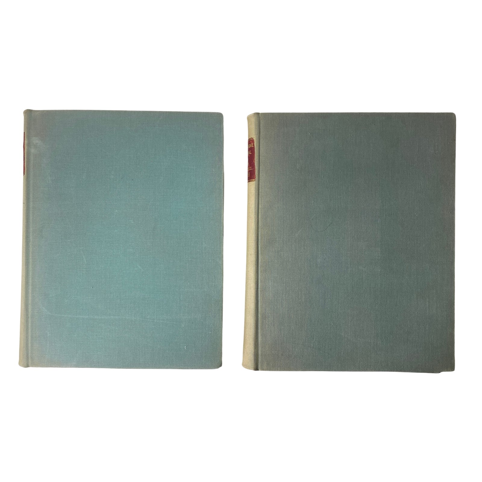 Ladies' Home Journal Library Bound Magazine 1939 Full Year January - December, showcasing the front covers of two bound volumes.