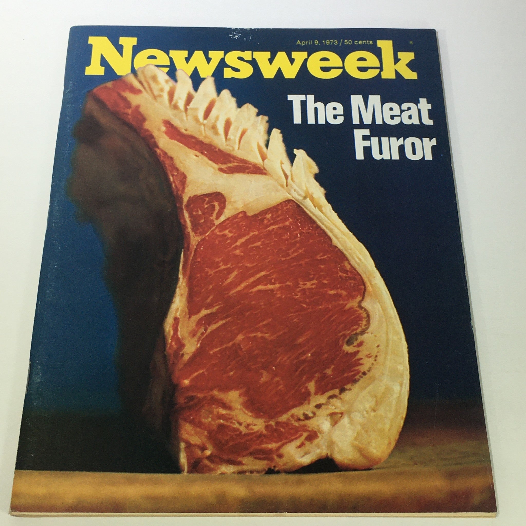 VTG Newsweek Magazine April 9 1974 - The Meat Furor / Newsstand / No Label