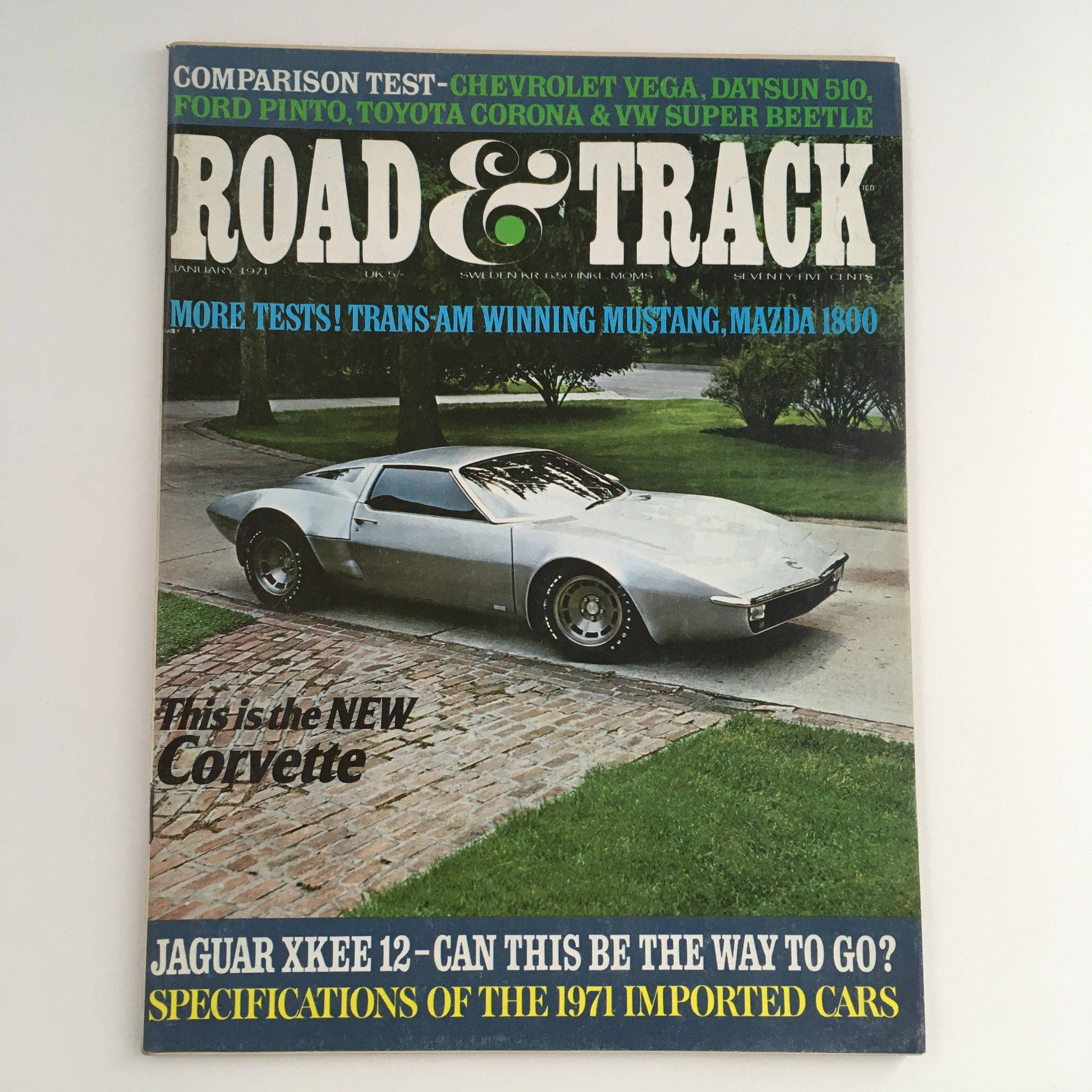 Road & Track Magazine January 1971 Trans-AM Win Mustang, Mazda 1800, No Label