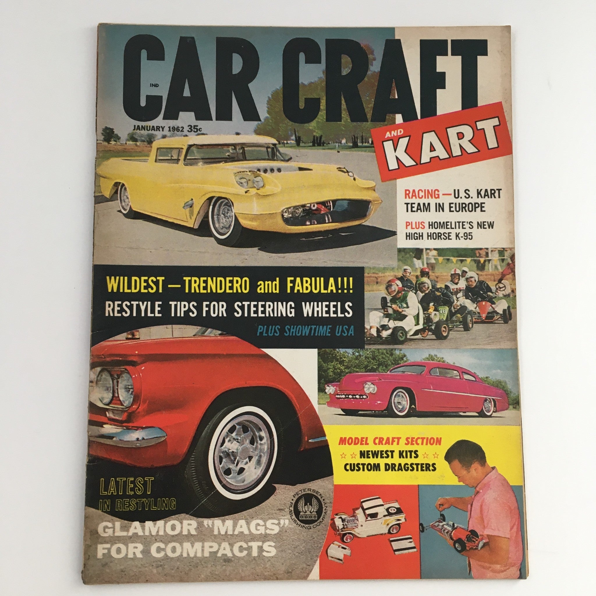 Car Craft & Kart Magazine January 1962 Wildest, Trendero & Fabula, No Label