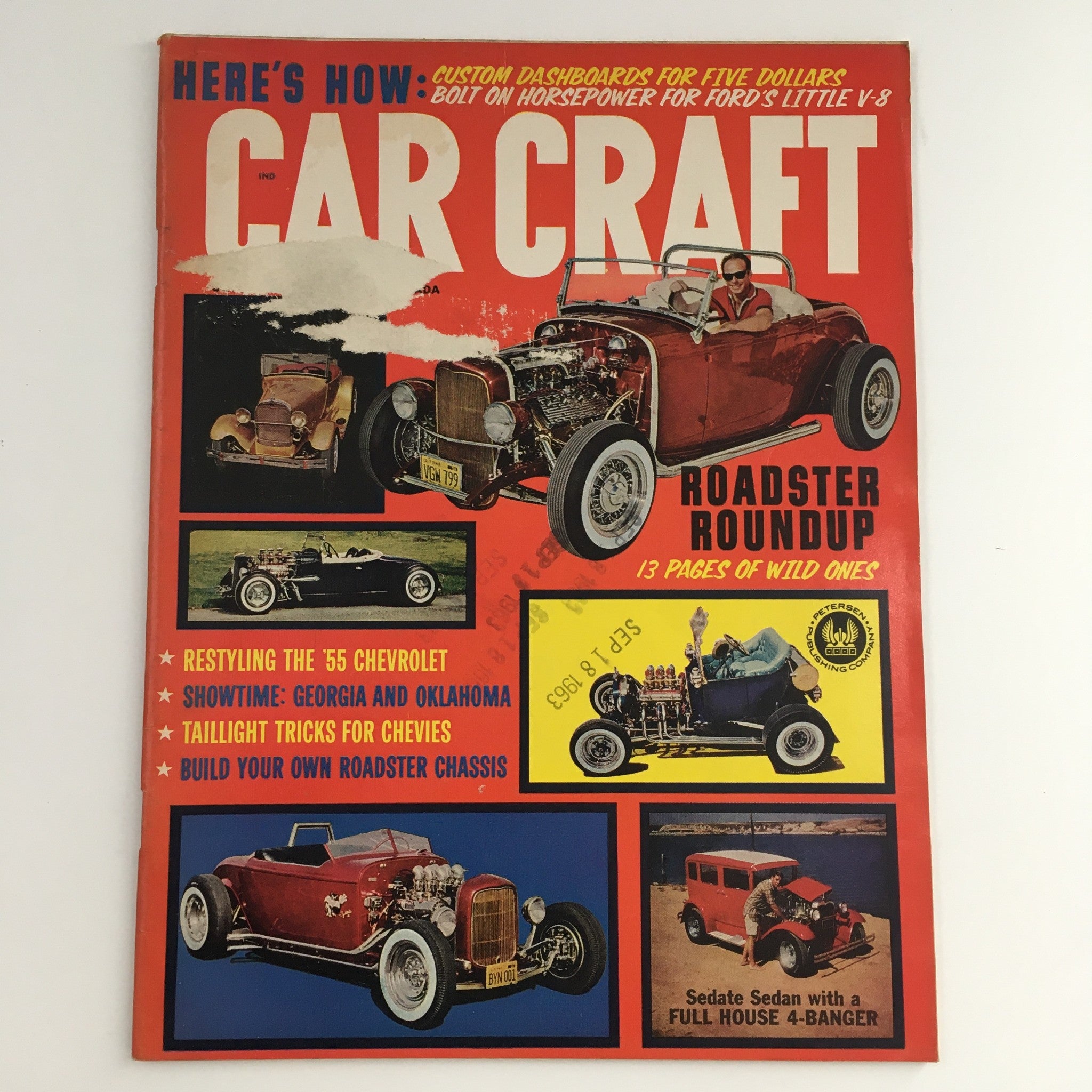 Car Craft Magazine October 1963 Build Your Own Roadster Chassis, No Label