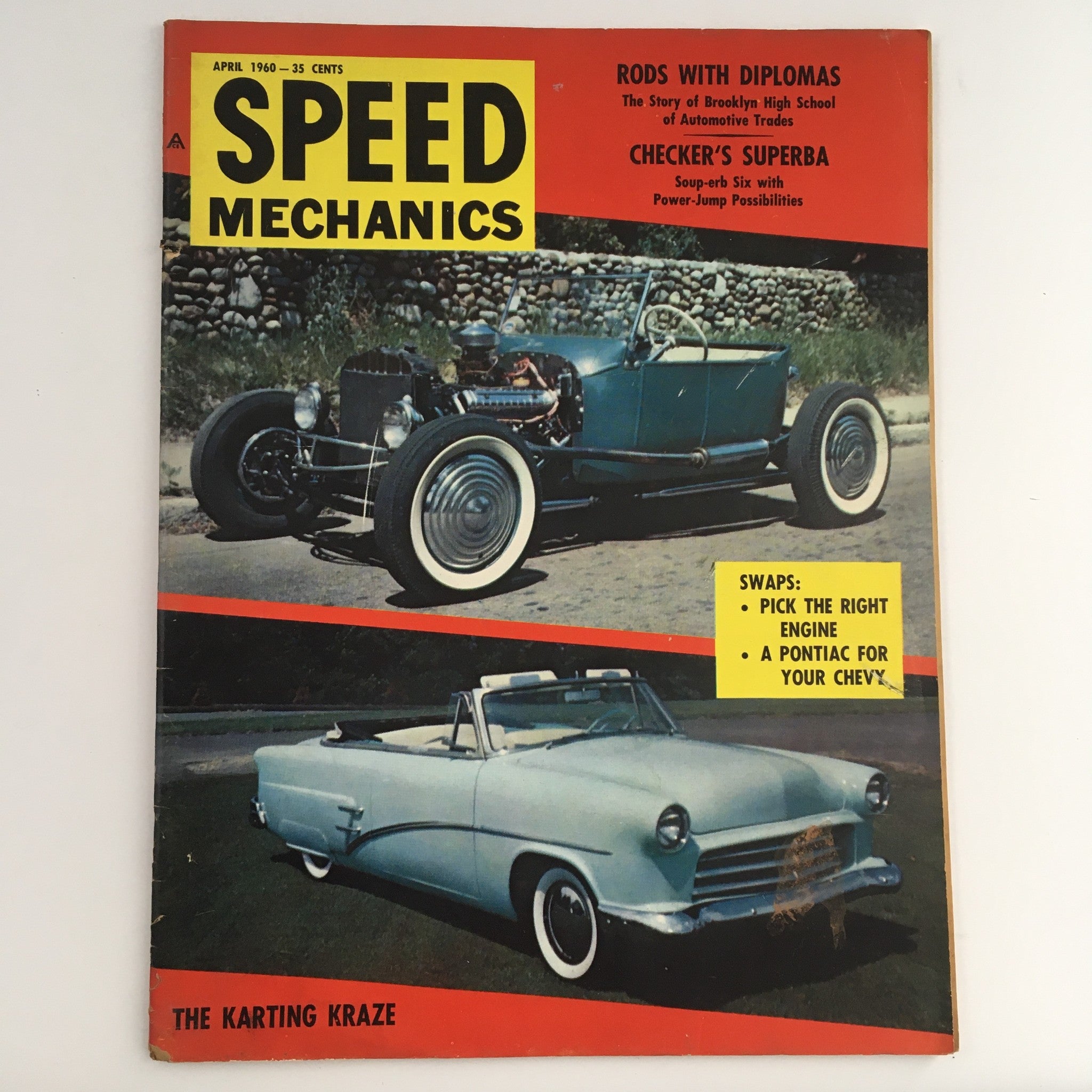 Speed Mechanics Magazine April 1960 The Karting Kraze Checker Superba, No Label