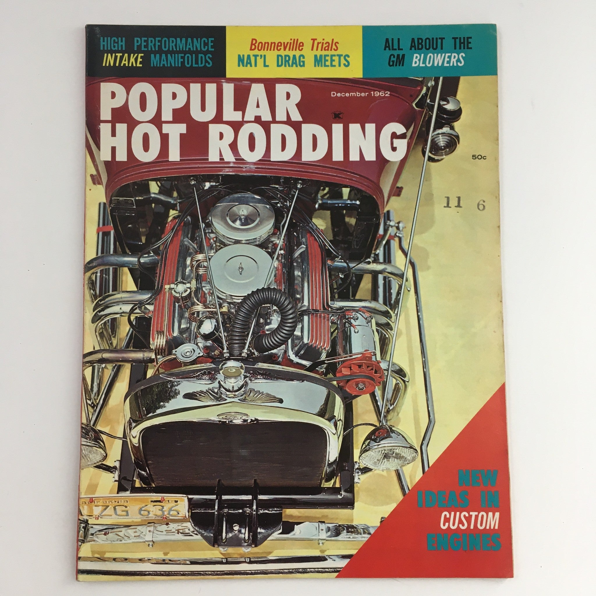 Popular Hot Rodding Magazine December 1962 Bonneville Trials Nat'l Drag No Label