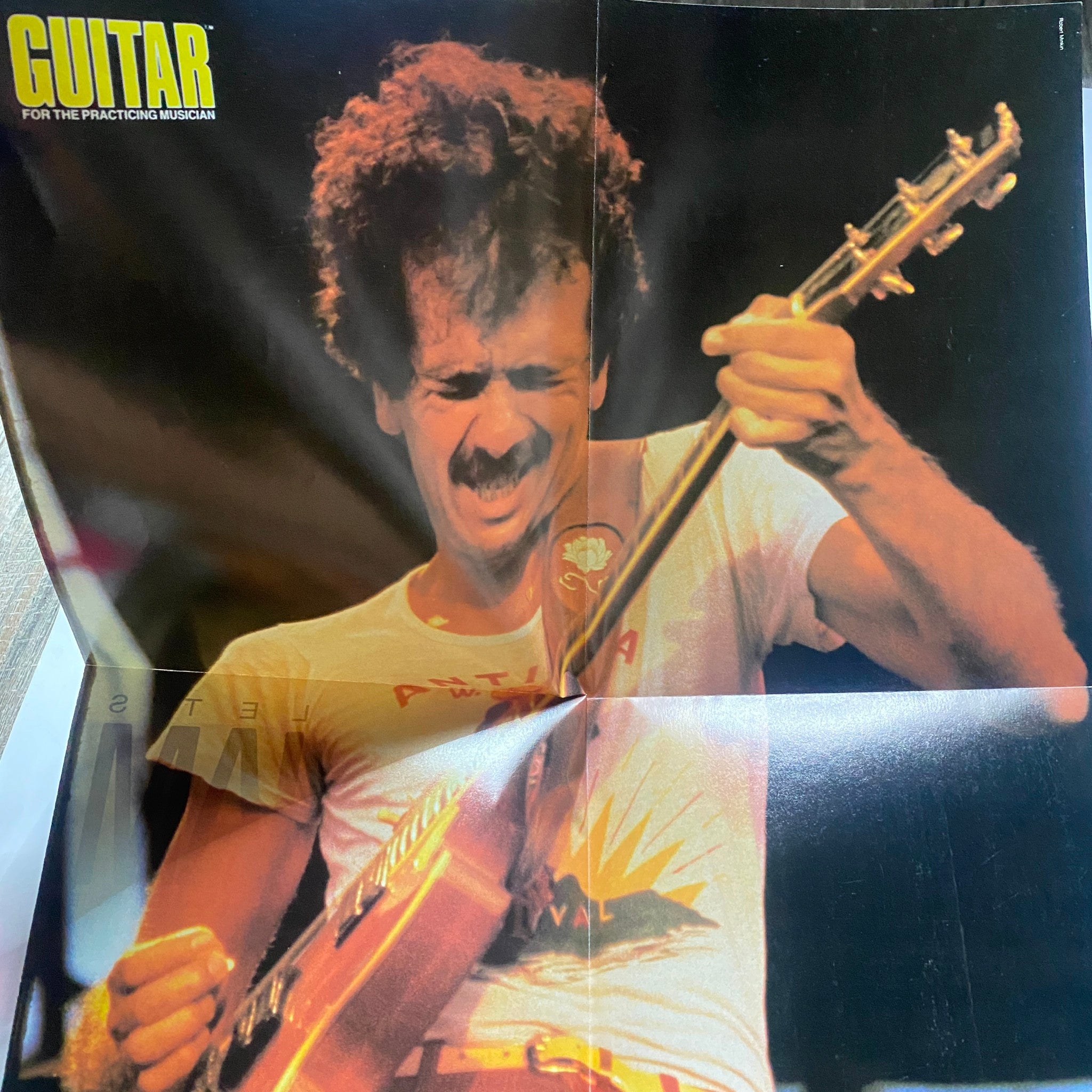 Guitar for the Practicing Musician Magazine July 1985 Carlos Santana w Poster