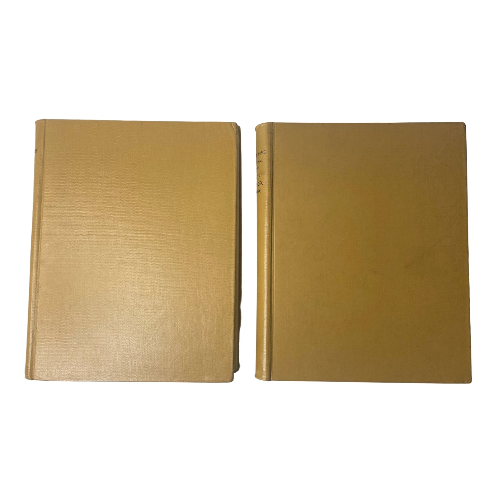 Ladies' Home Journal Library Bound Magazine 1960 - Full Year January to December, displaying the side view of the two bound volumes.