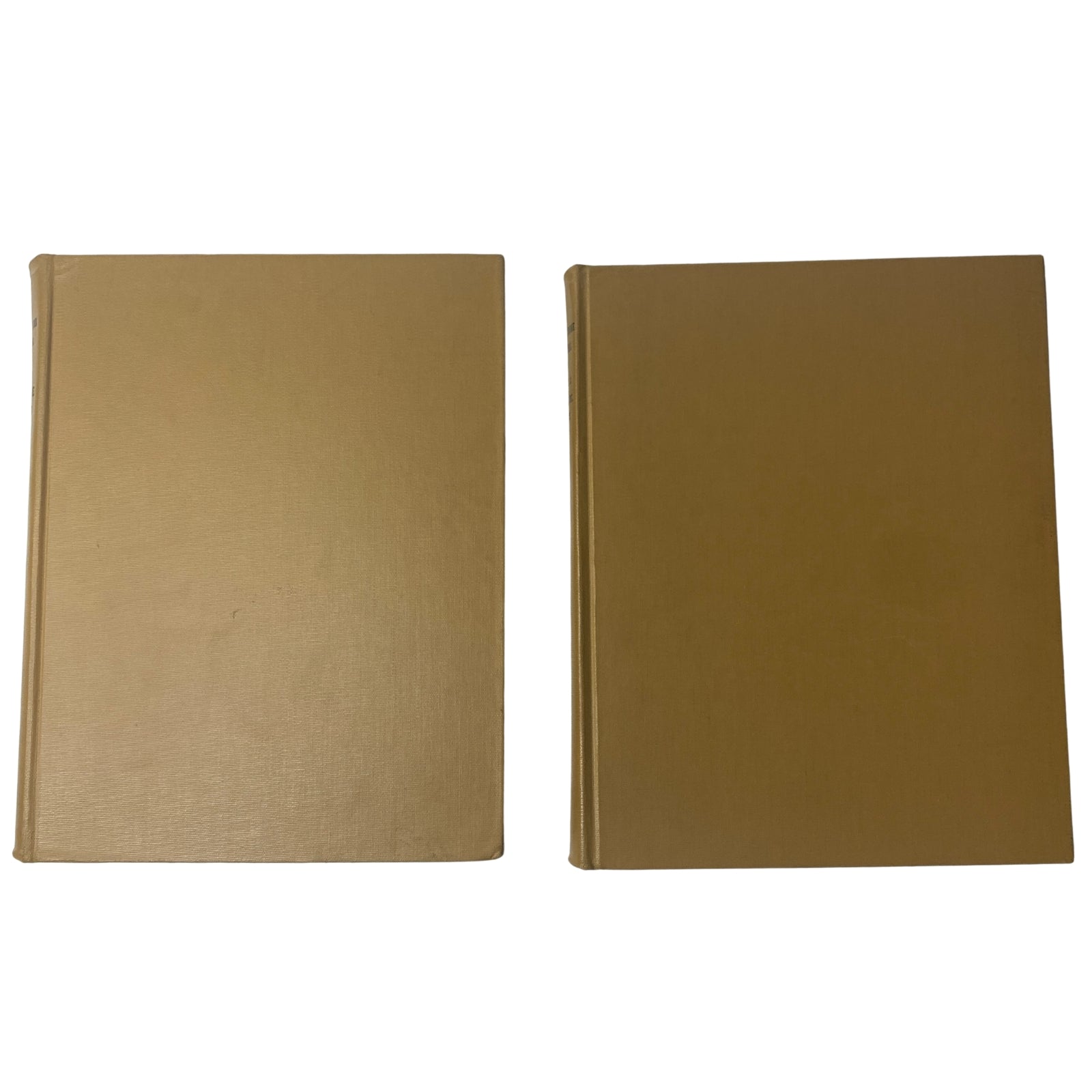 Ladies' Home Journal Library Bound Magazine 1962, a close-up of the covers of two bound magazines showcasing their uniform golden appearance.