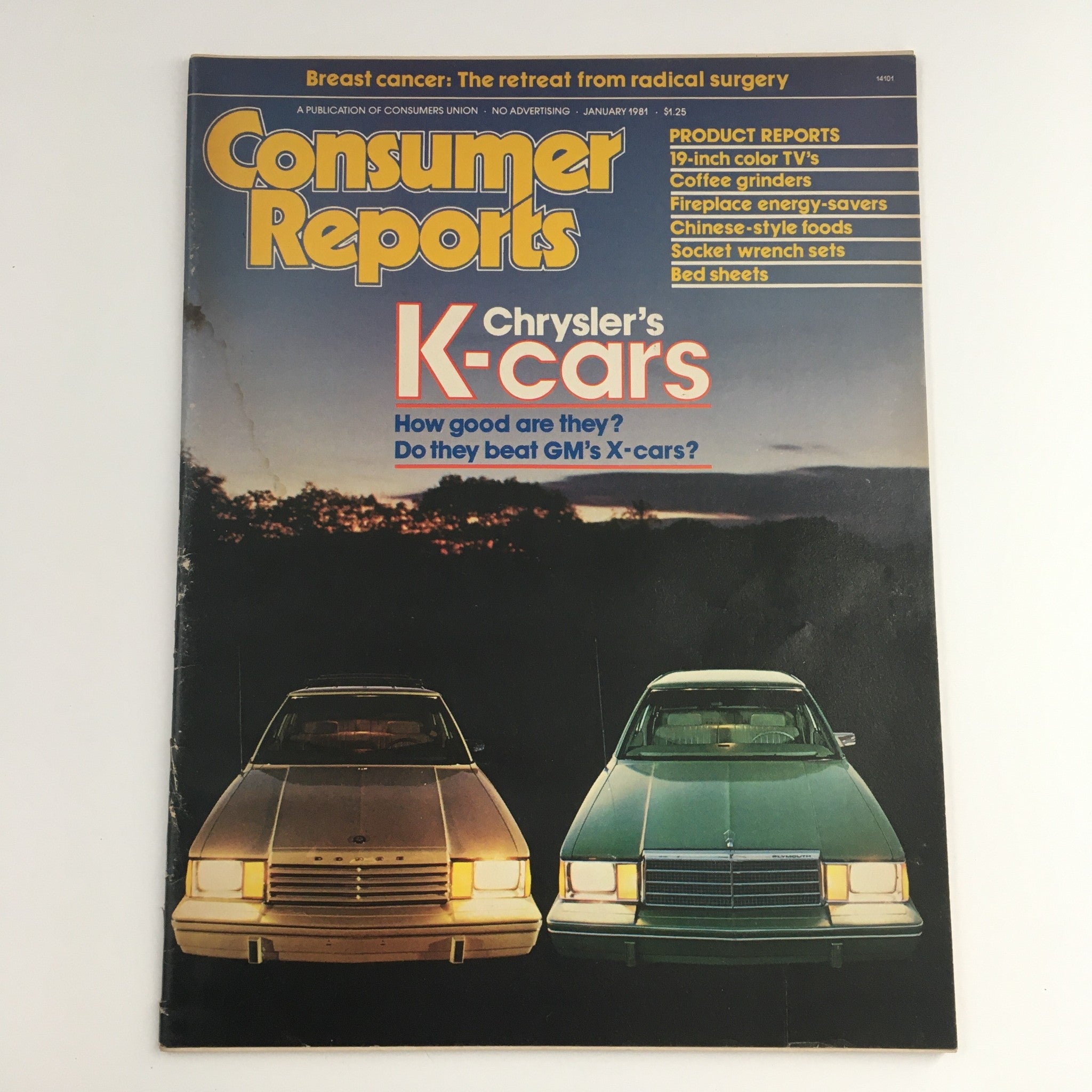 Consumer Reports Magazine January 1981 Chrysler K-Cars Do They Beat GM X-Car