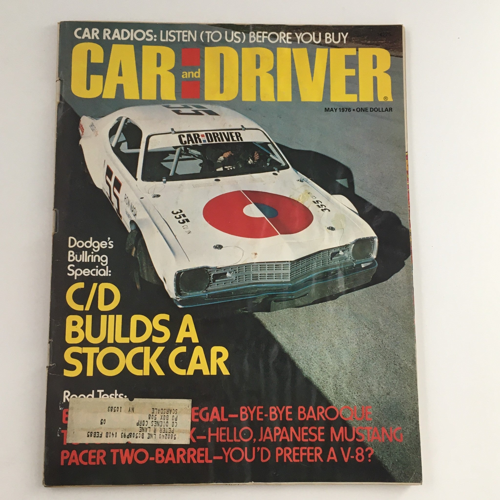 Car and Driver Magazine May 1976 Car Radios & Dodge's C/D Builds A Stock Car