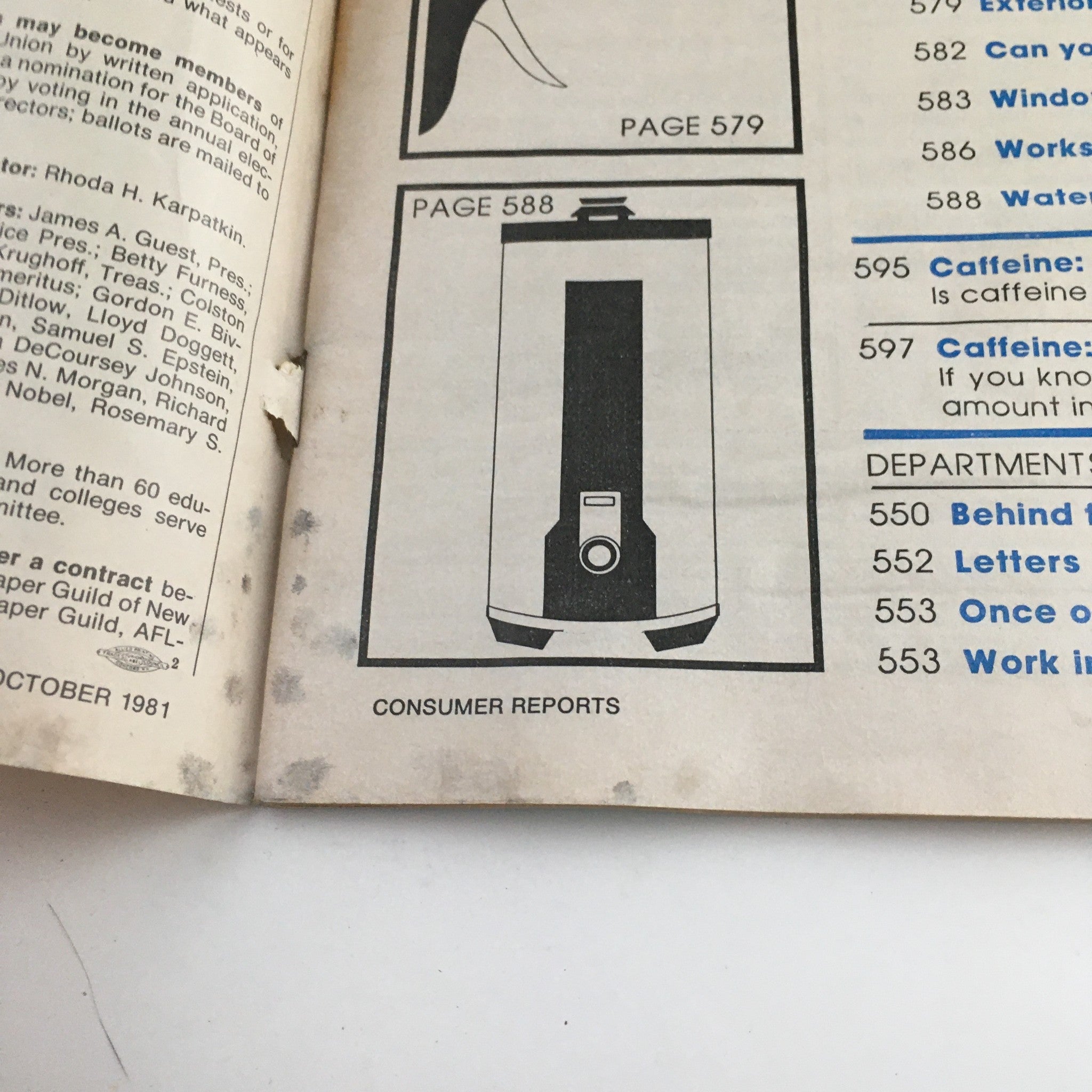 Consumer Reports Magazine October 1981 Saving Energy Dollars Page Guide