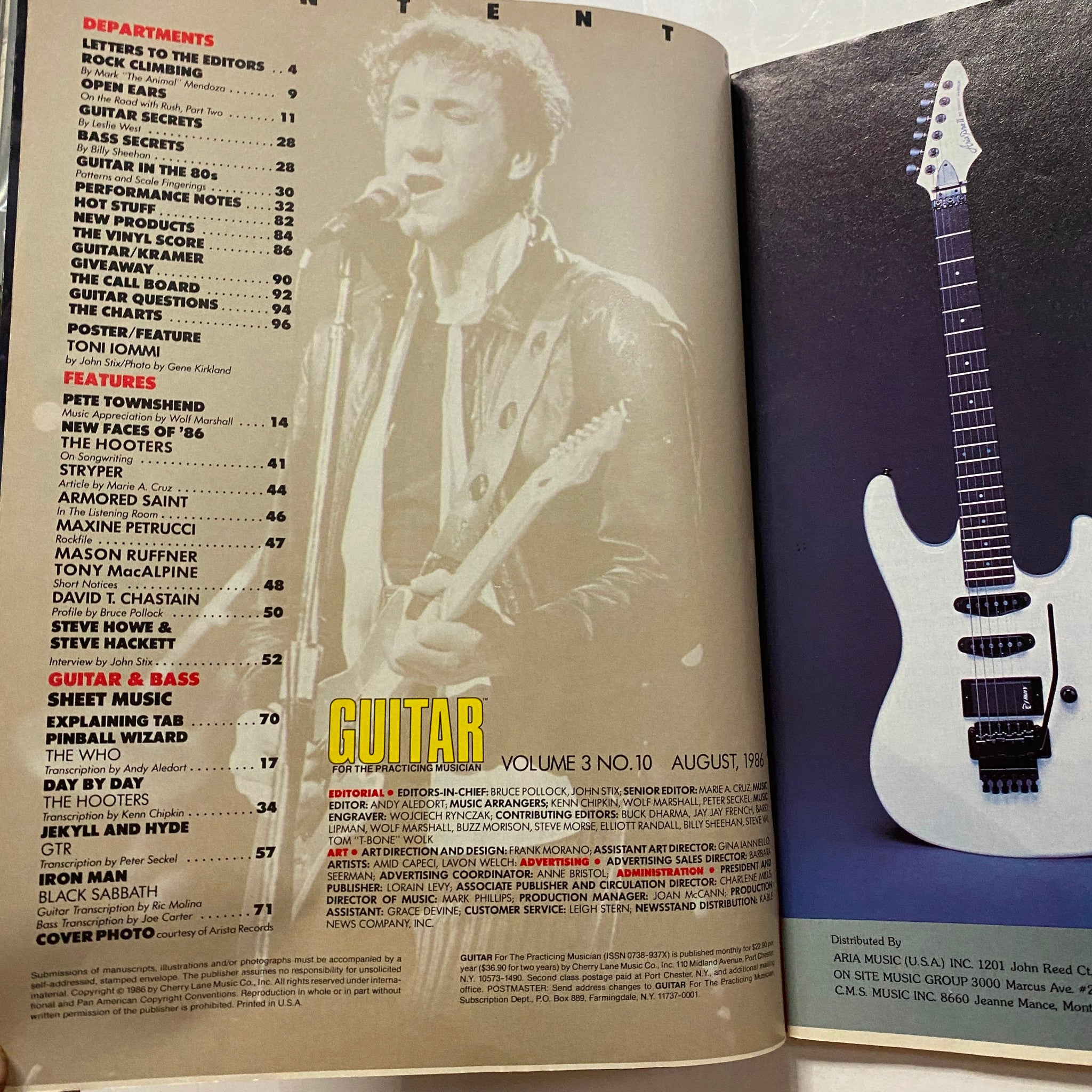 Guitar for the Practicing Musician Magazine August 1986 Steve Hackett & Howe