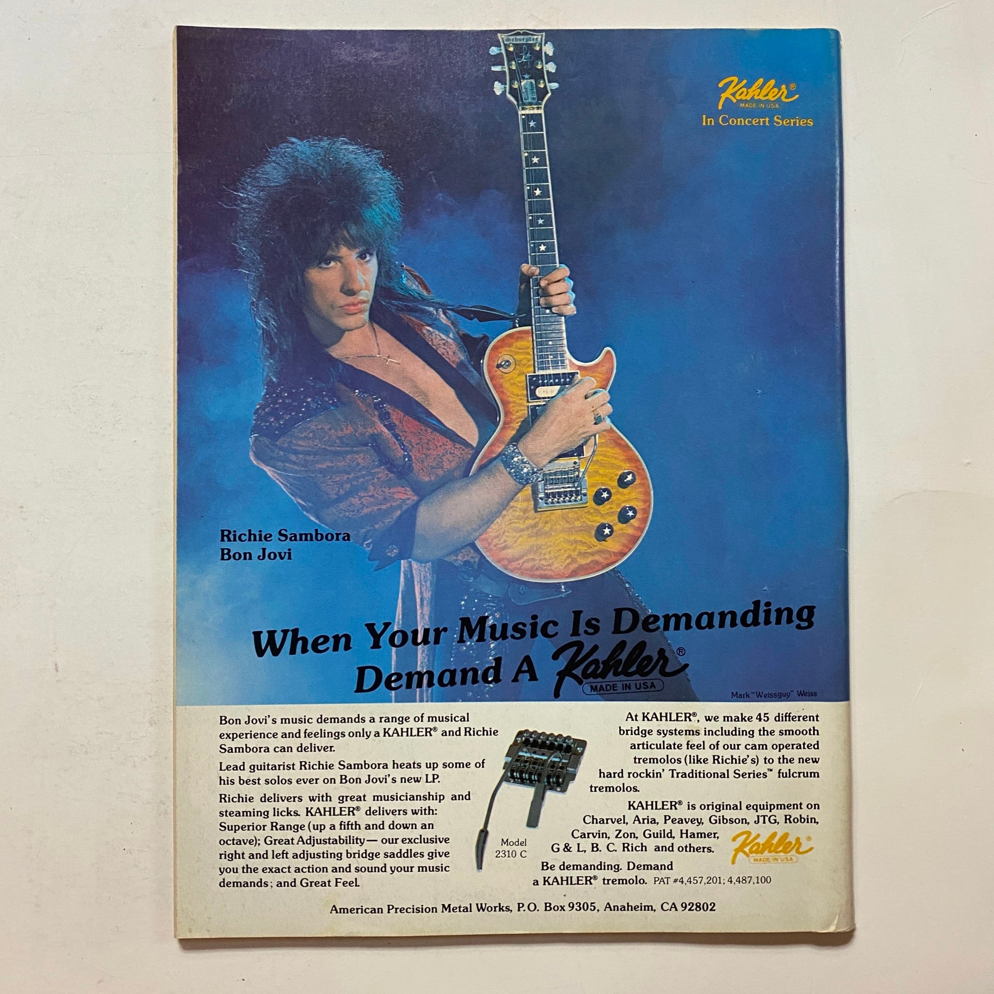 Guitar for the Practicing Musician Magazine August 1986 Steve Hackett & Howe