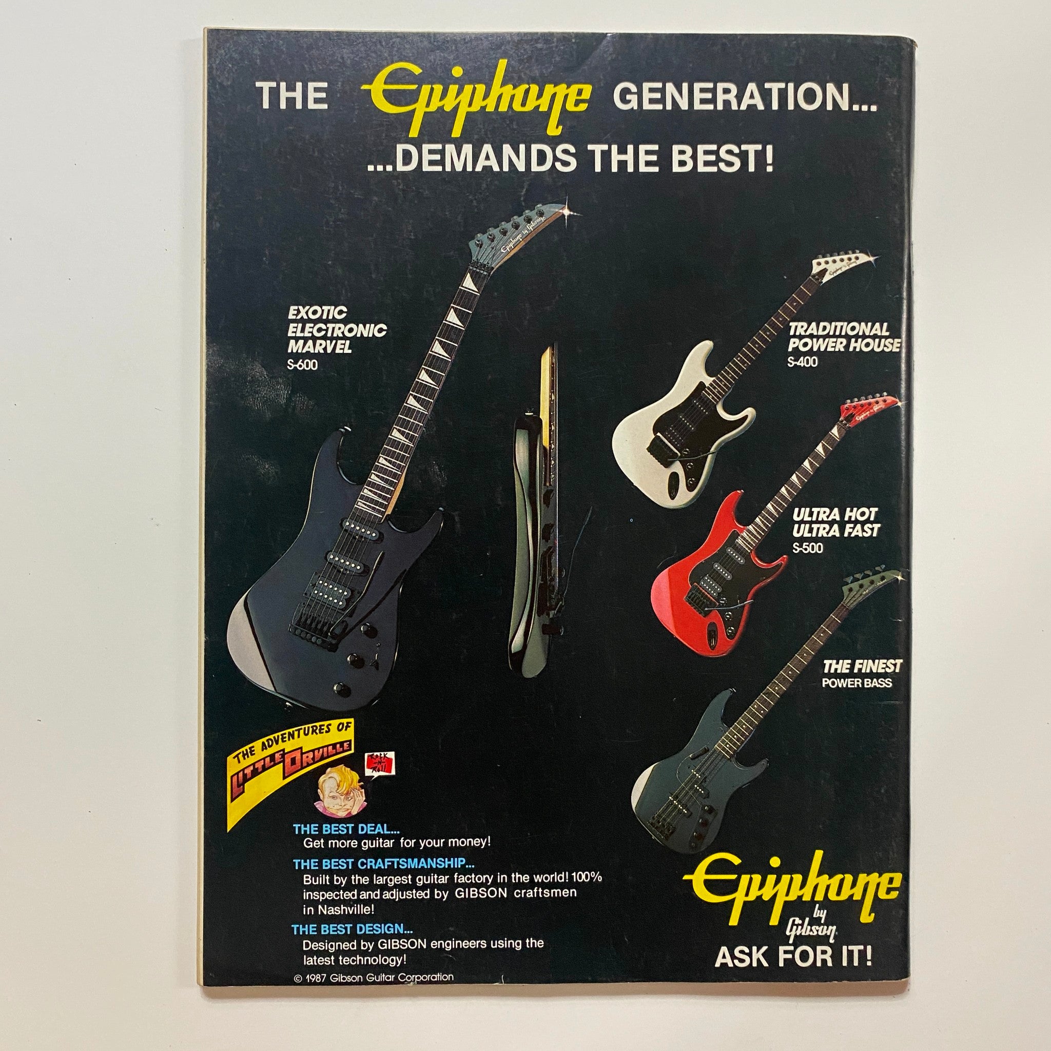 Guitar for the Practicing Musician Magazine October 1987 Whitesnake w Poster VG