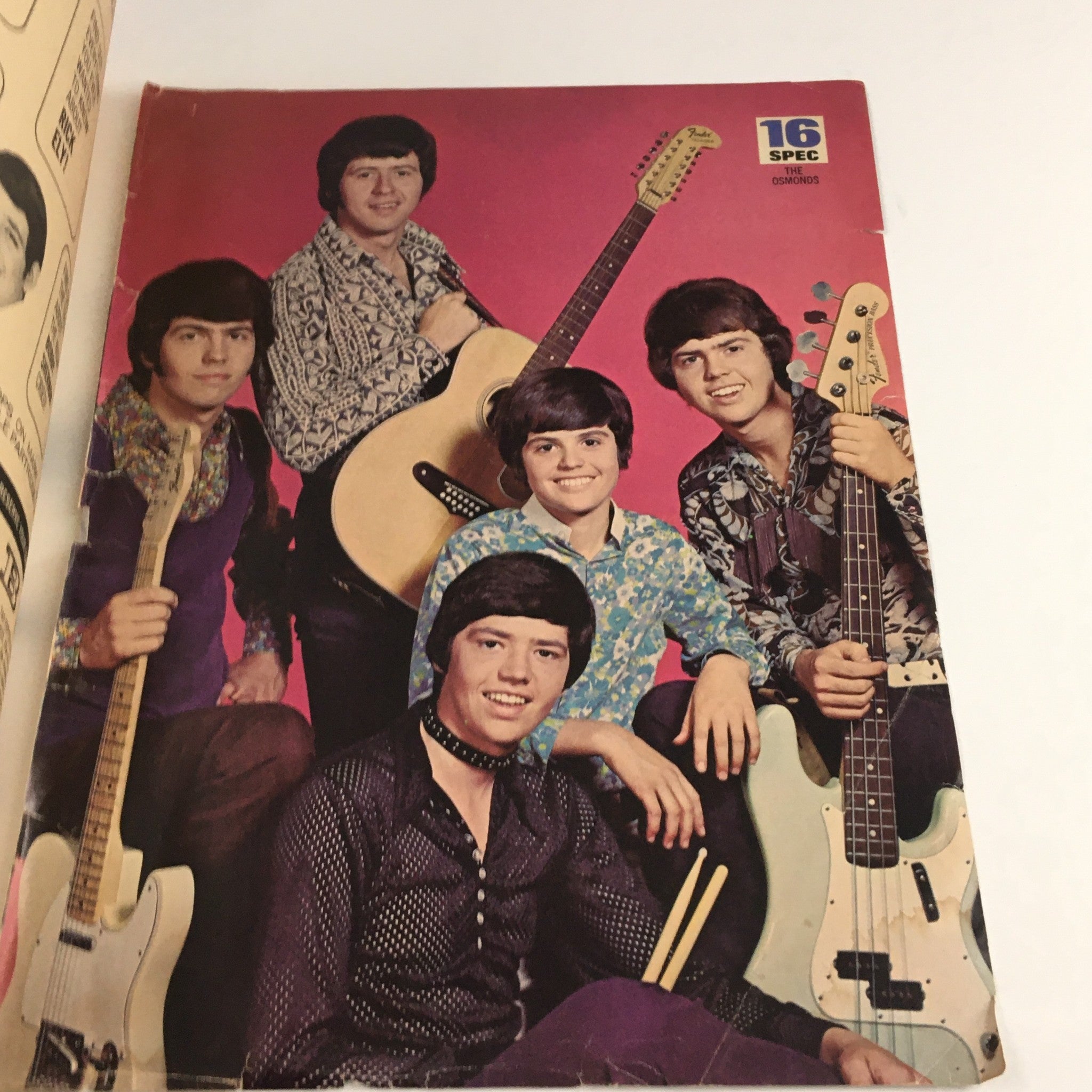 16 Magazine December 1970 Donny, Jay, Merrill, Wayne & Allan Osmond, No Label