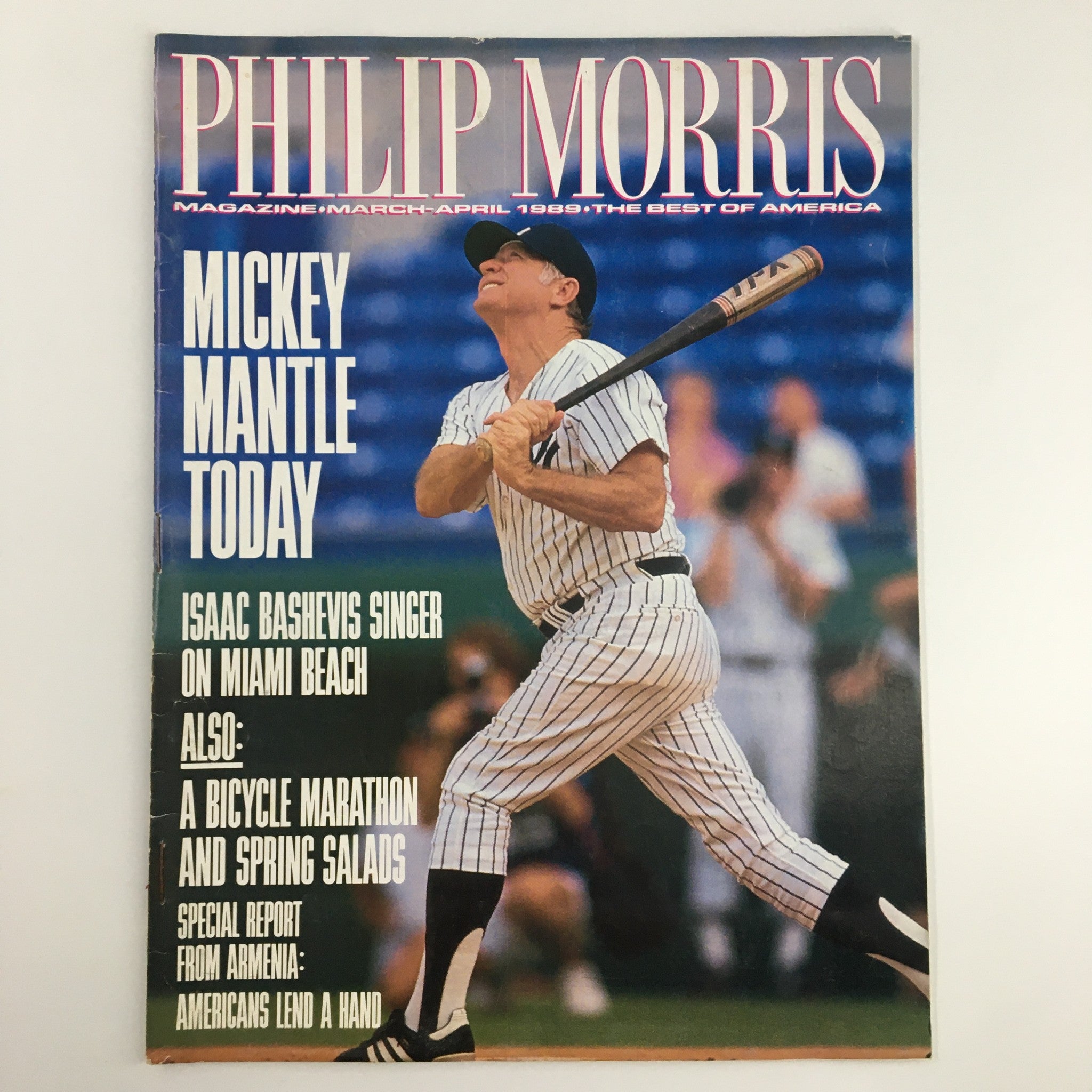 Philip Morris Magazine March 1989 Mickey Mantle, Isaac Bashevis No Label VG