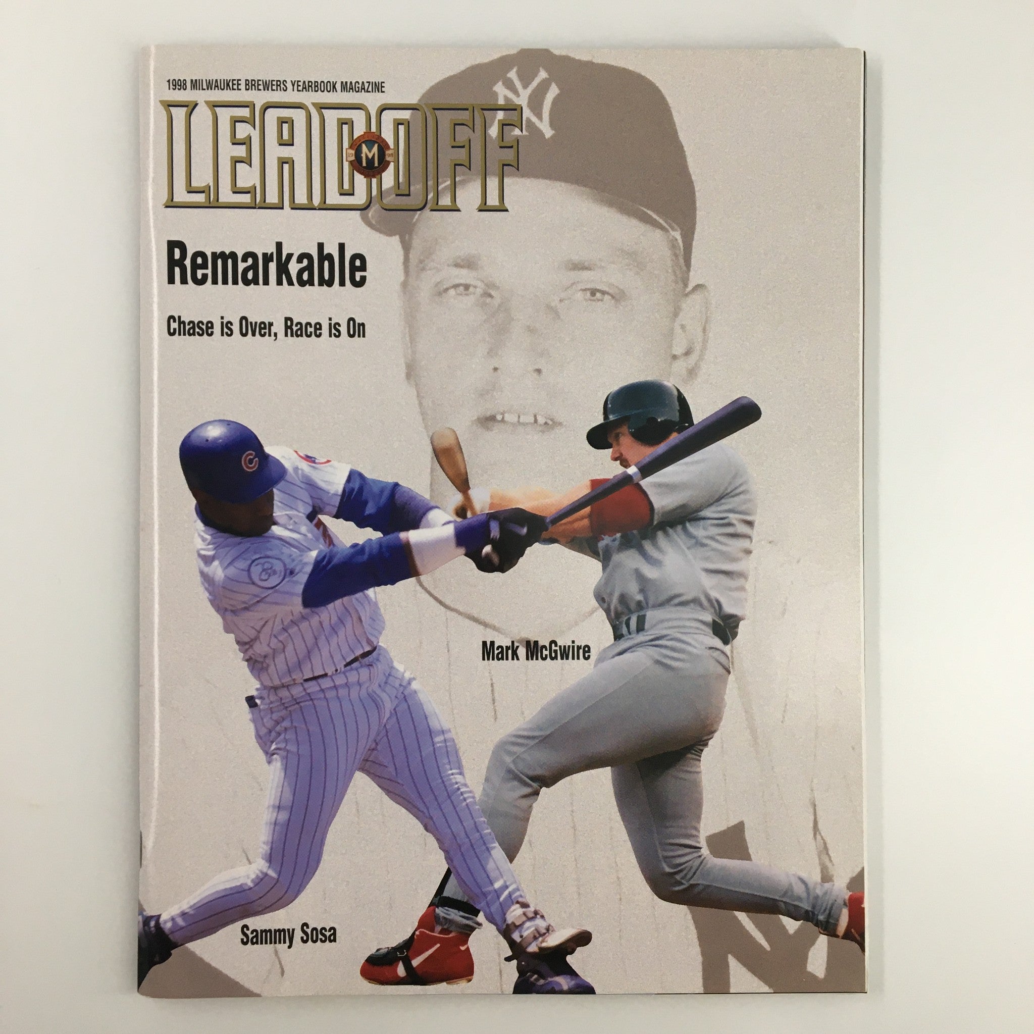 Lead M Off 1998 Milwaukee Yearbook Magazine Sammy Sosa, Mark McGwire No Label VG