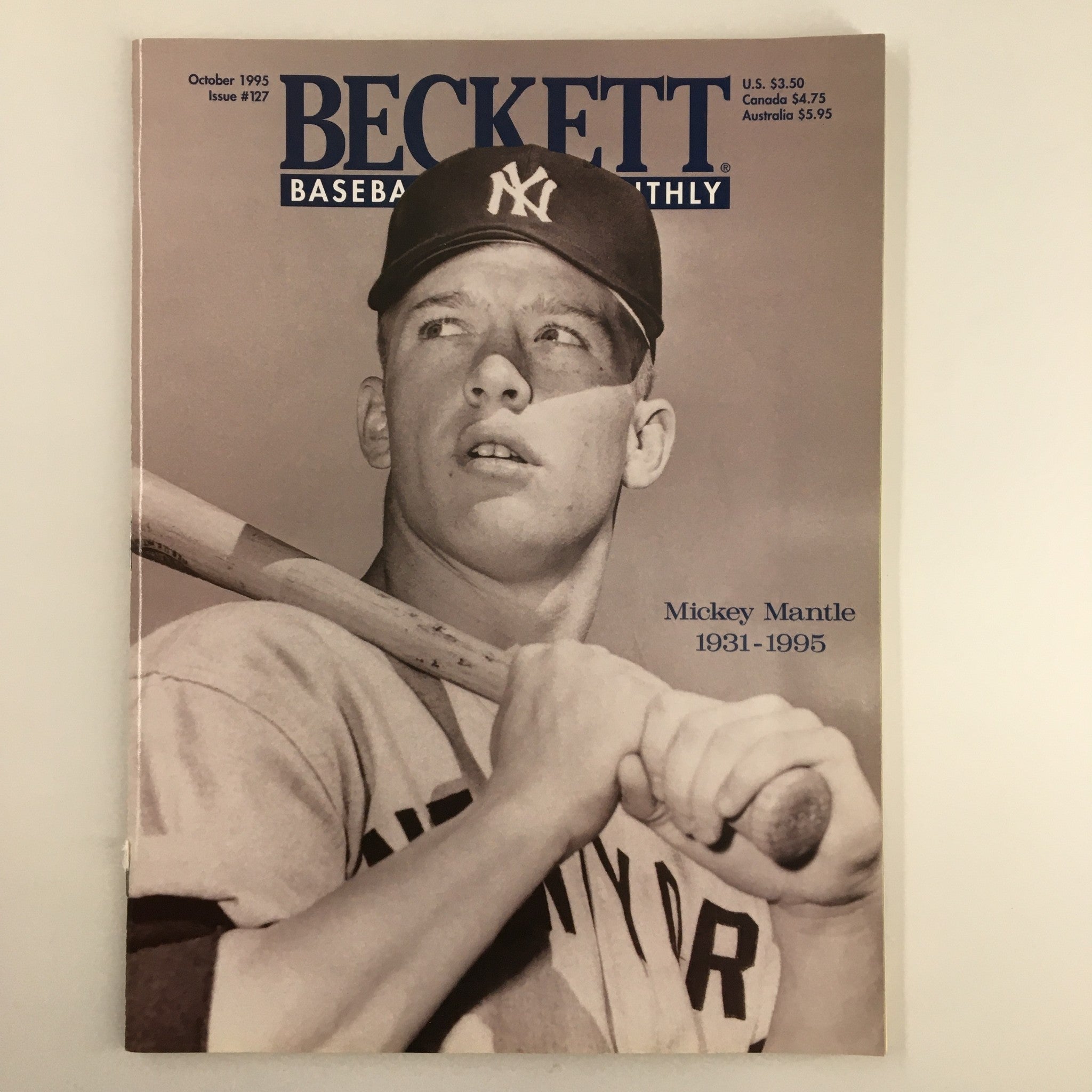 Beckett Baseball Card Monthly October 1995 #127 Mickey Mantle 1931-1995 No Label