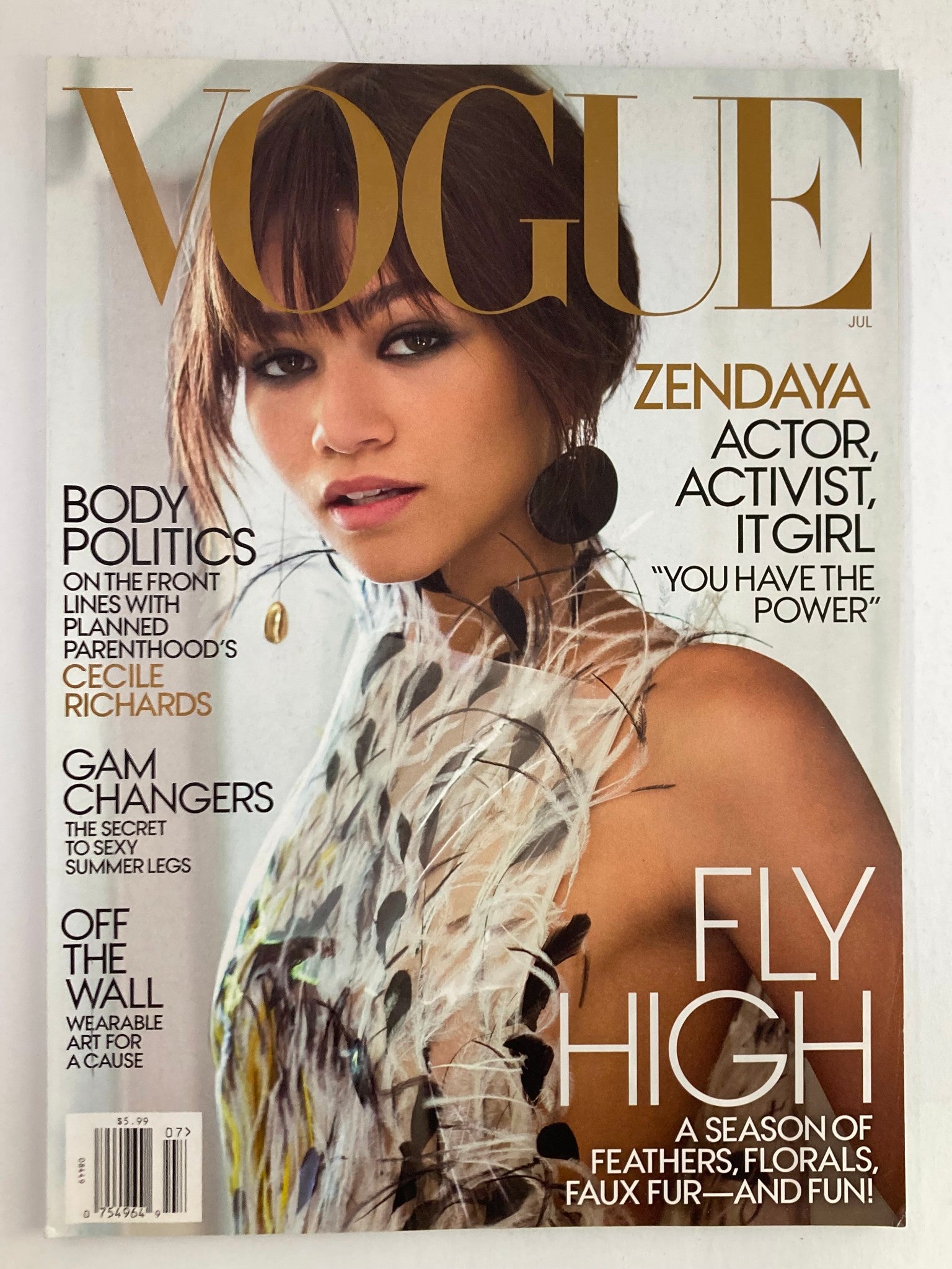 Vogue Magazine July 2017 Zendaya, Actor, Activist and IT Girl No Label