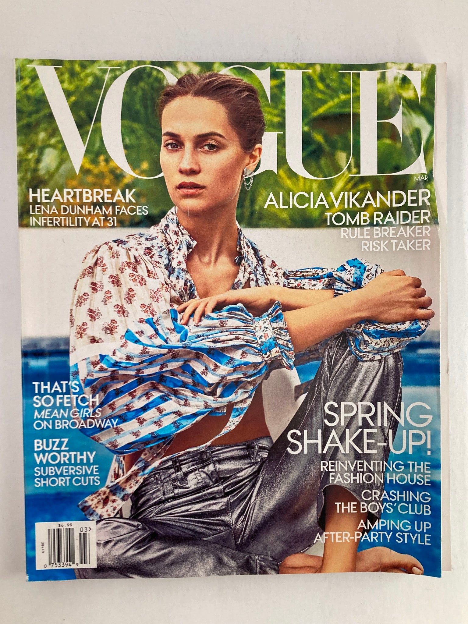 Vogue Magazine March 2018 Alicia Vikander Tomb Raider Rule Breaker No Label