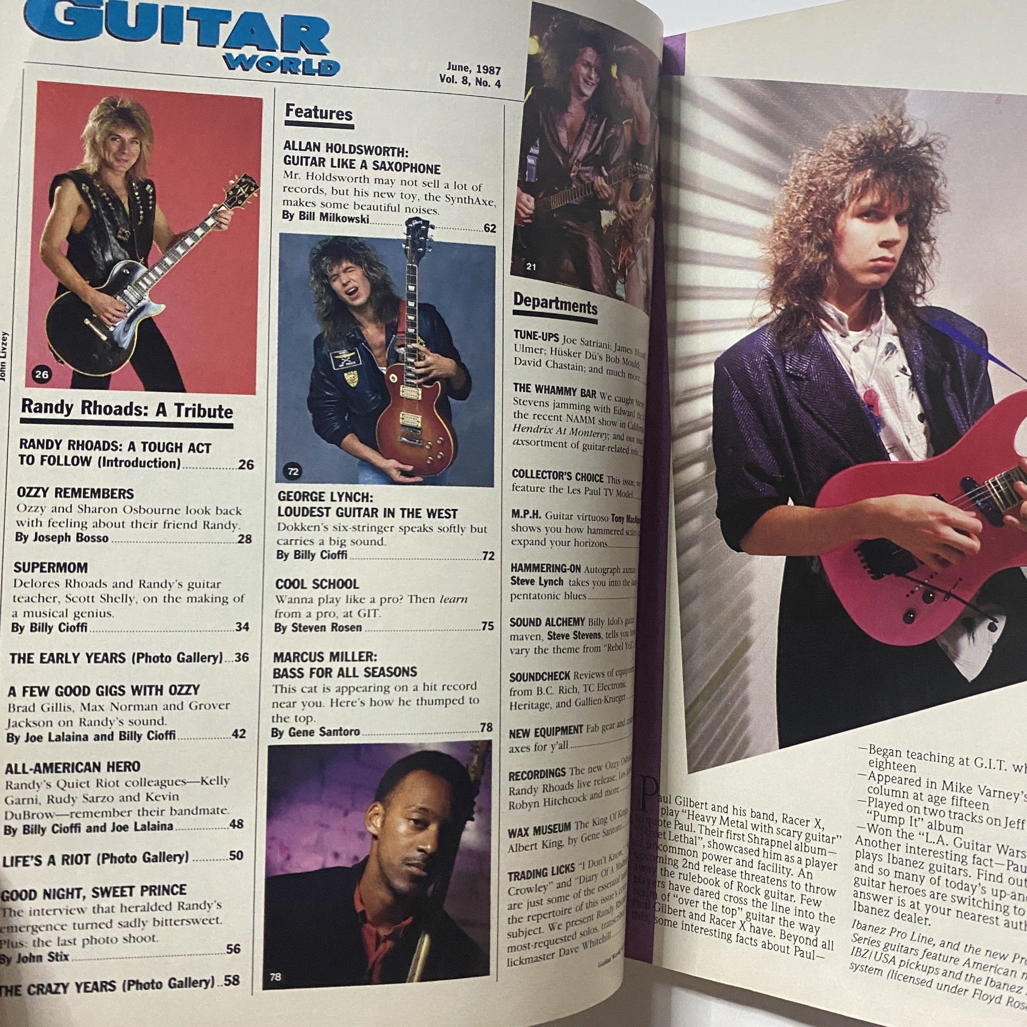 Guitar World Magazine June 1987 Randy Rhoads The Legend Lives w Poster