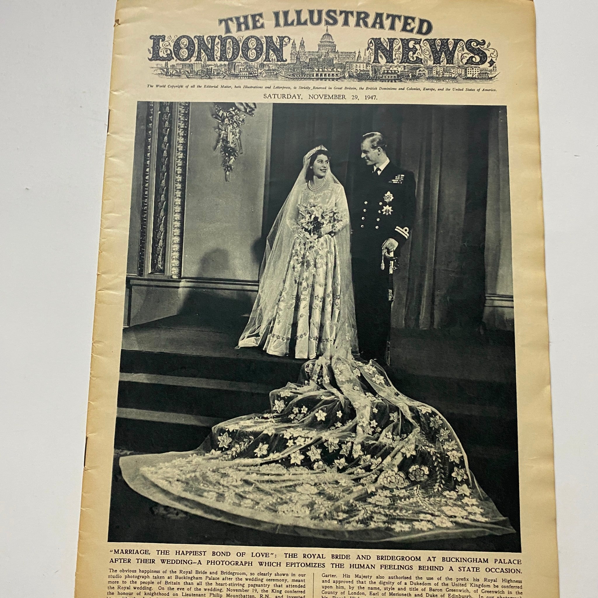 The Illustrated London News November 29 1947 Elizabeth & Philip