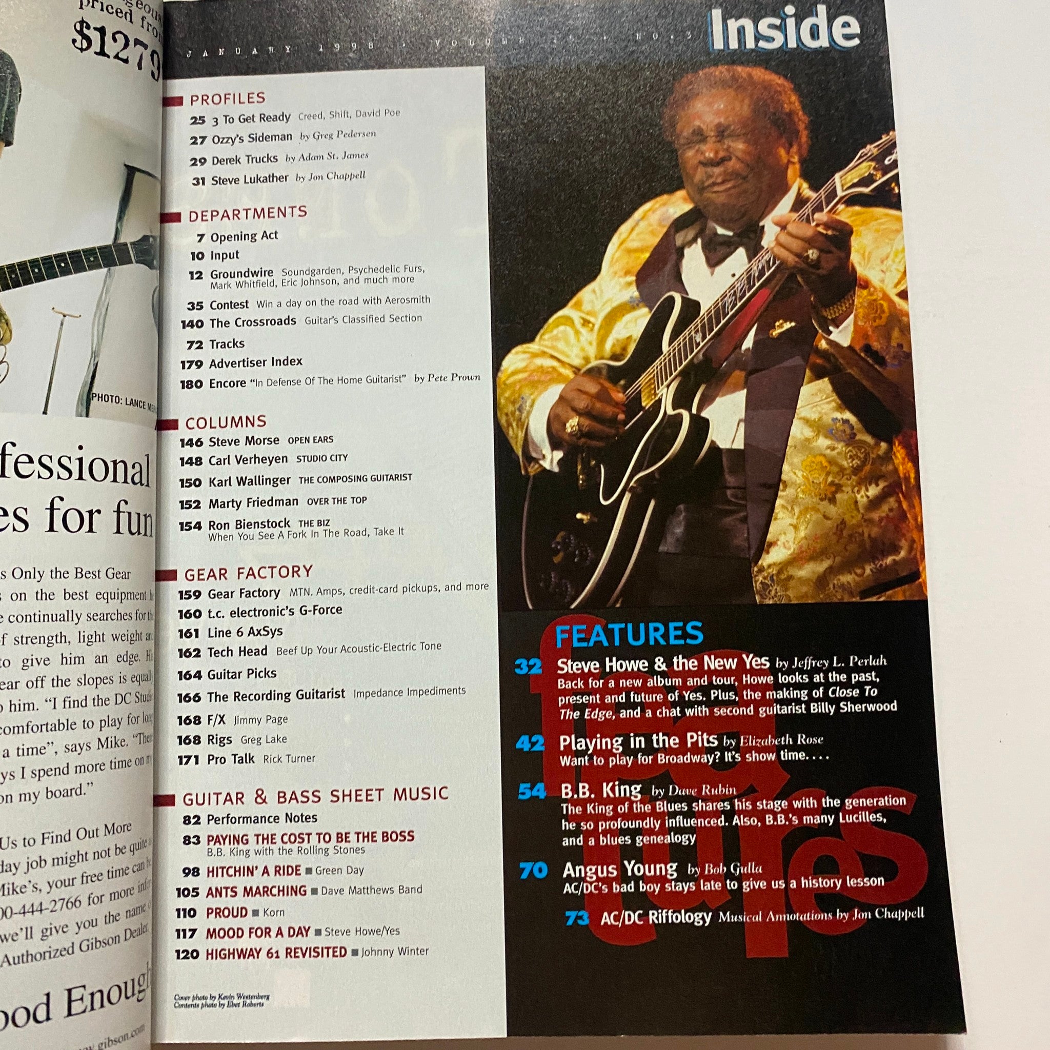 Guitar Magazine January 1998 B.B. King The King Holds Court No Label