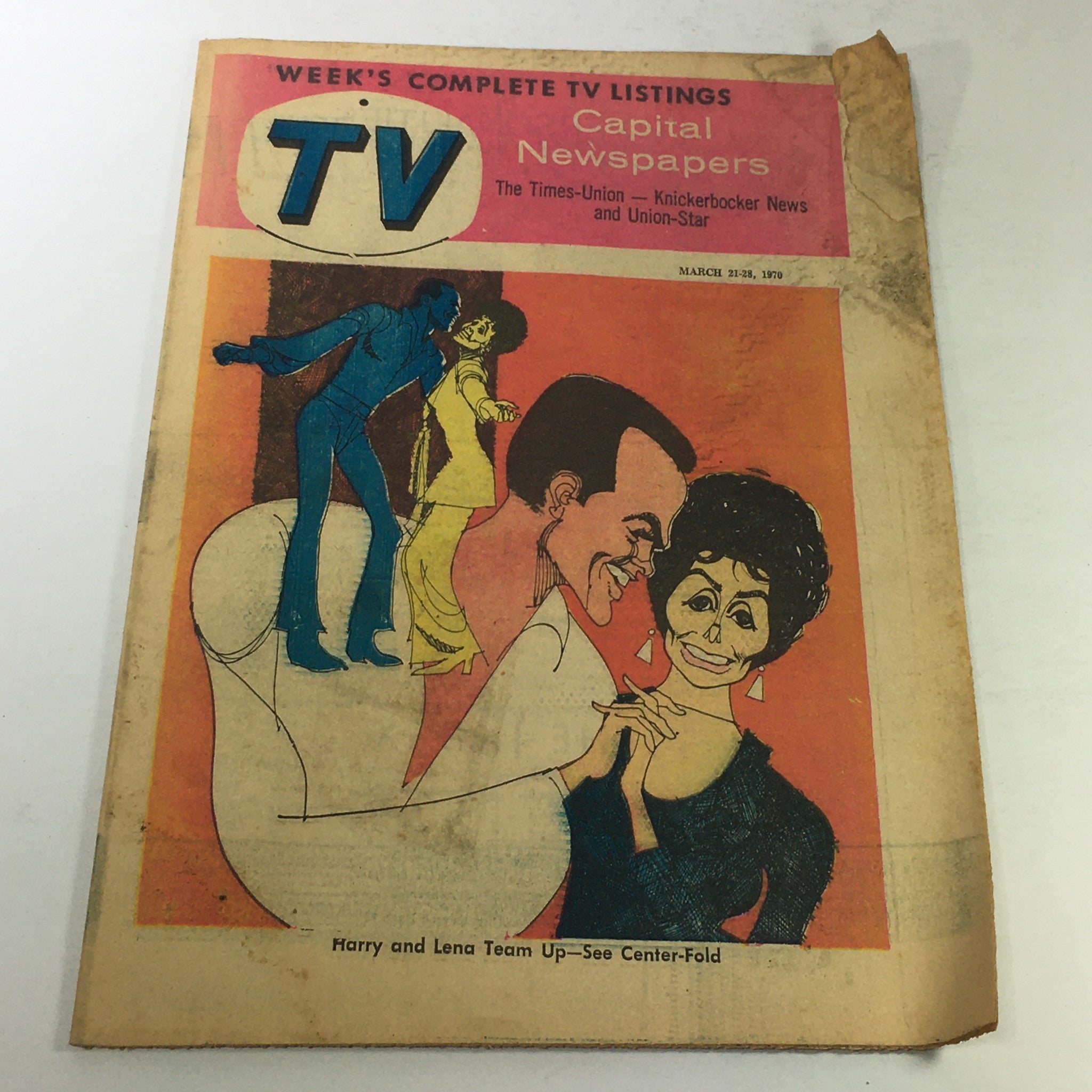 VTG TV Week's Complete TV Listings March 21-28 1970 - Harry and Lena Team Up