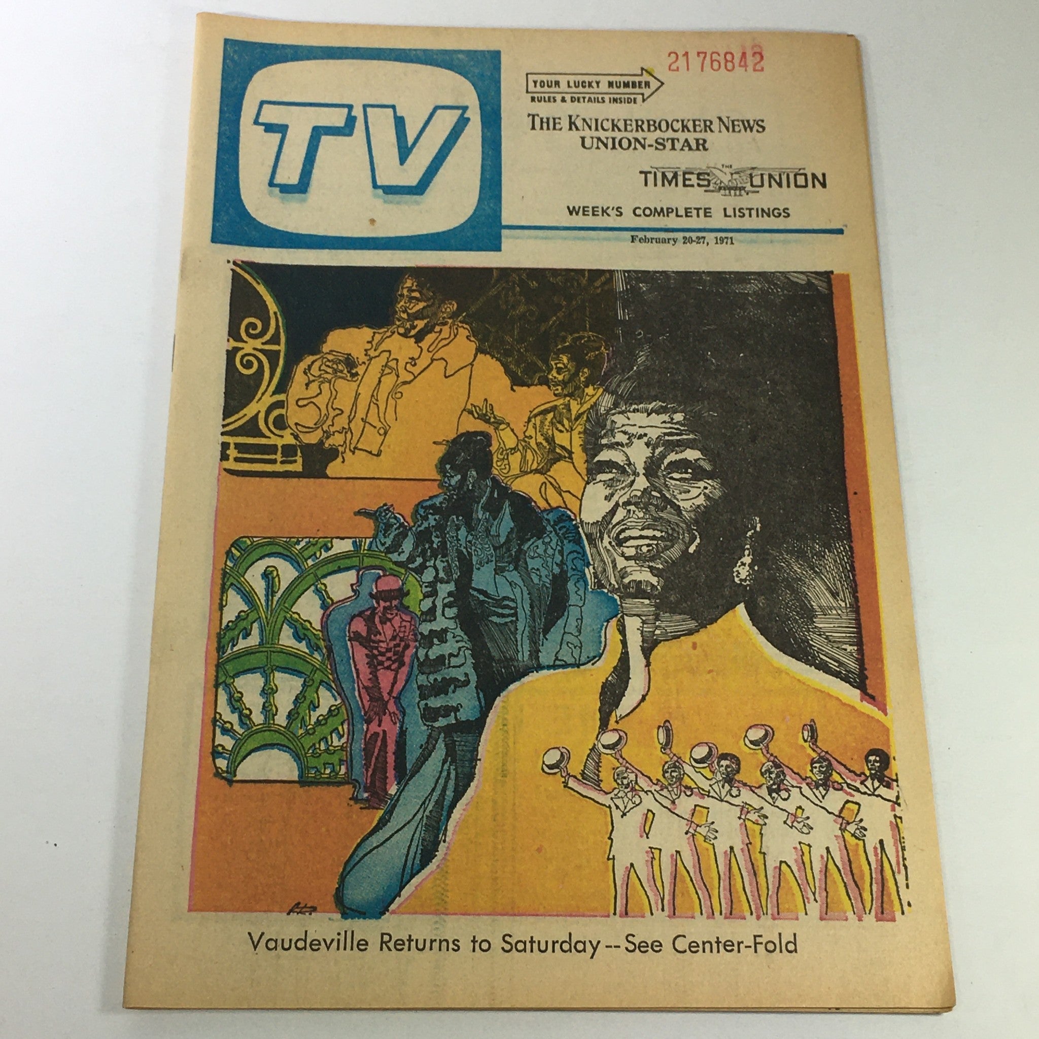 VTG TV Week's Complete TV Listings February 20-27 1971 - Vaudeville Returns