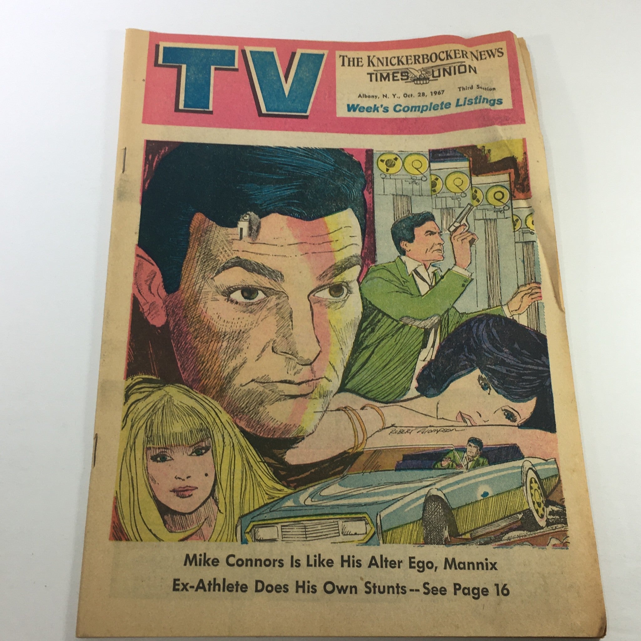 VTG TV Week's Complete TV Listings October 28 1967 - Mike Connors Alter Ego