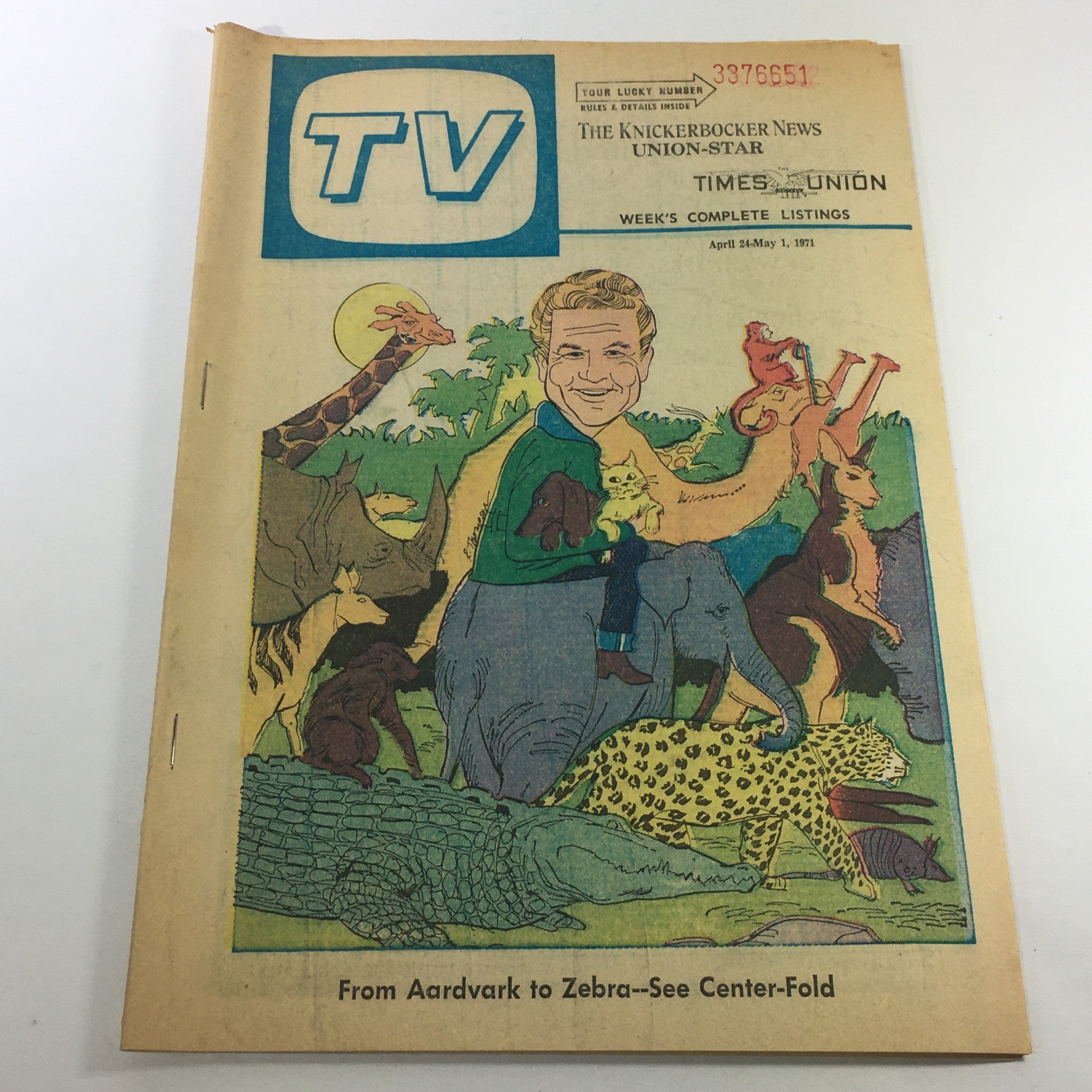 VTG TV Week's Complete TV Listings April 24-May 1 1967 - From Aardvark to Zebra