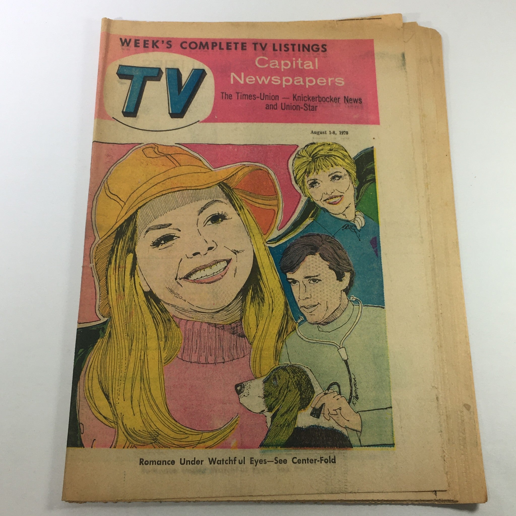 VTG TV Week's Complete TV Listings August 1-8 1970 - Romance Under Watchful Eyes