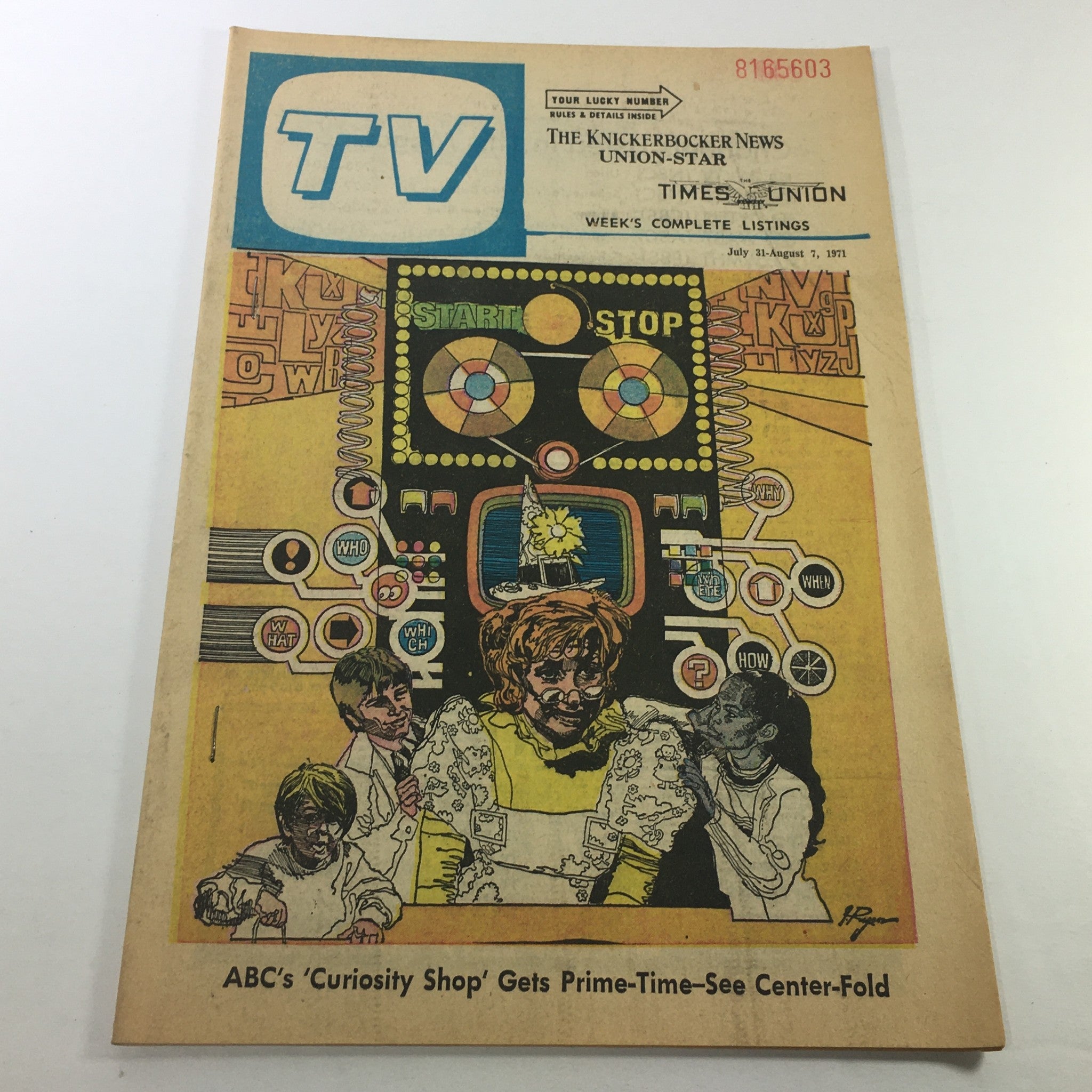 VTG TV Week's Complete TV Listings July 31-August 7 1971 - ABC's Curiosity Shop