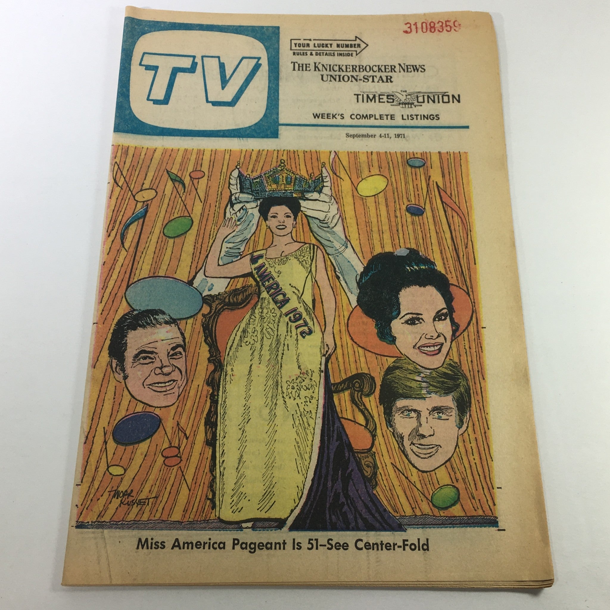 VTG TV Week's Complete TV Listings September 4-11 1971 - Miss America Pageant