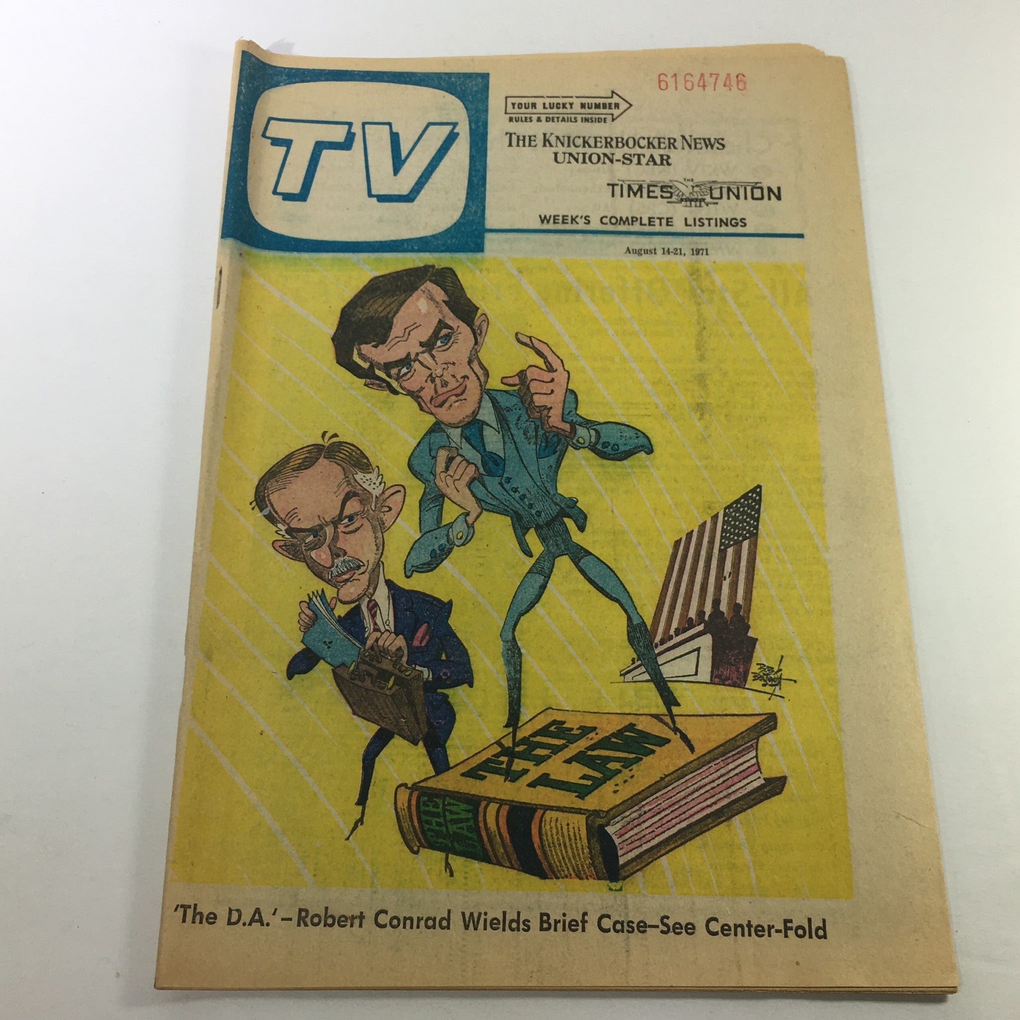 VTG TV Week's Complete TV Listings August 14-21 1971 - The D.A. Robert by Conrad