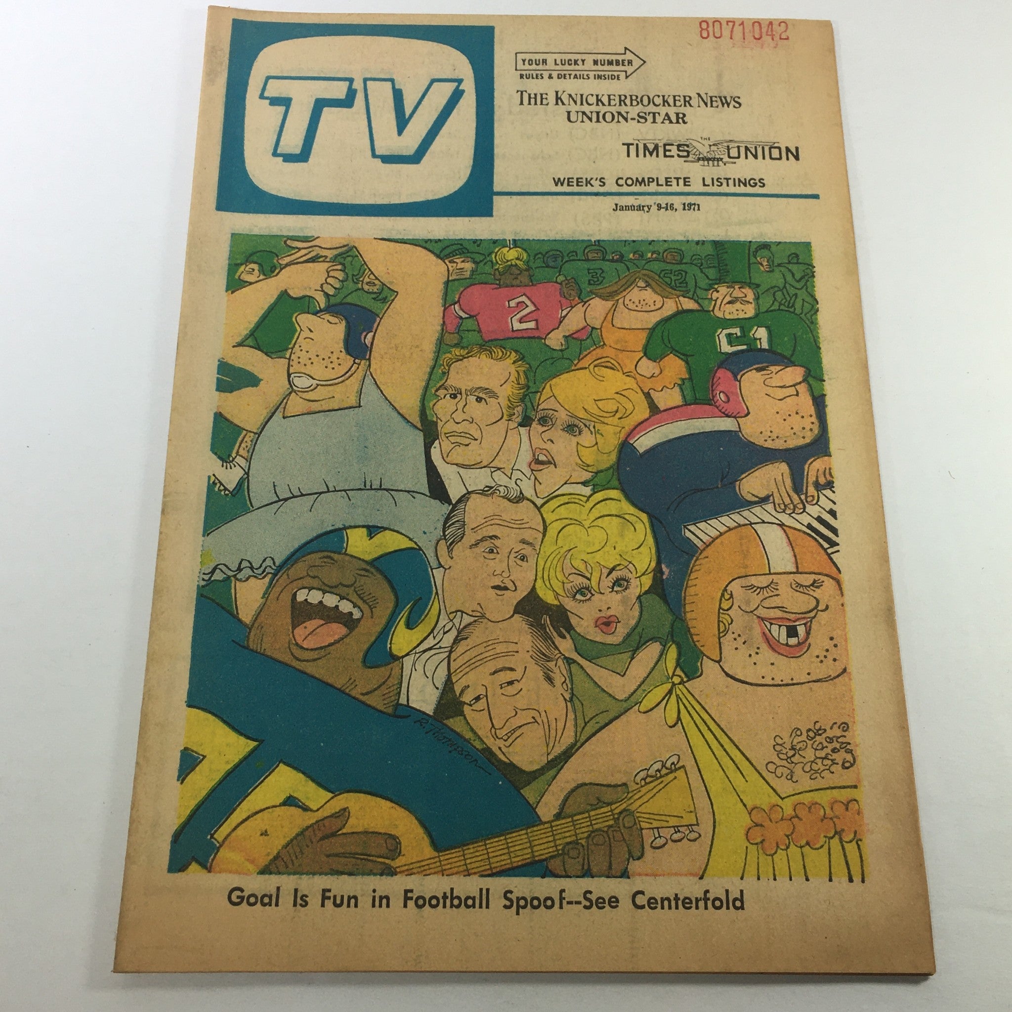 VTG TV Week's Complete TV Listings January 9-16 1971 - Goal Football Spoof