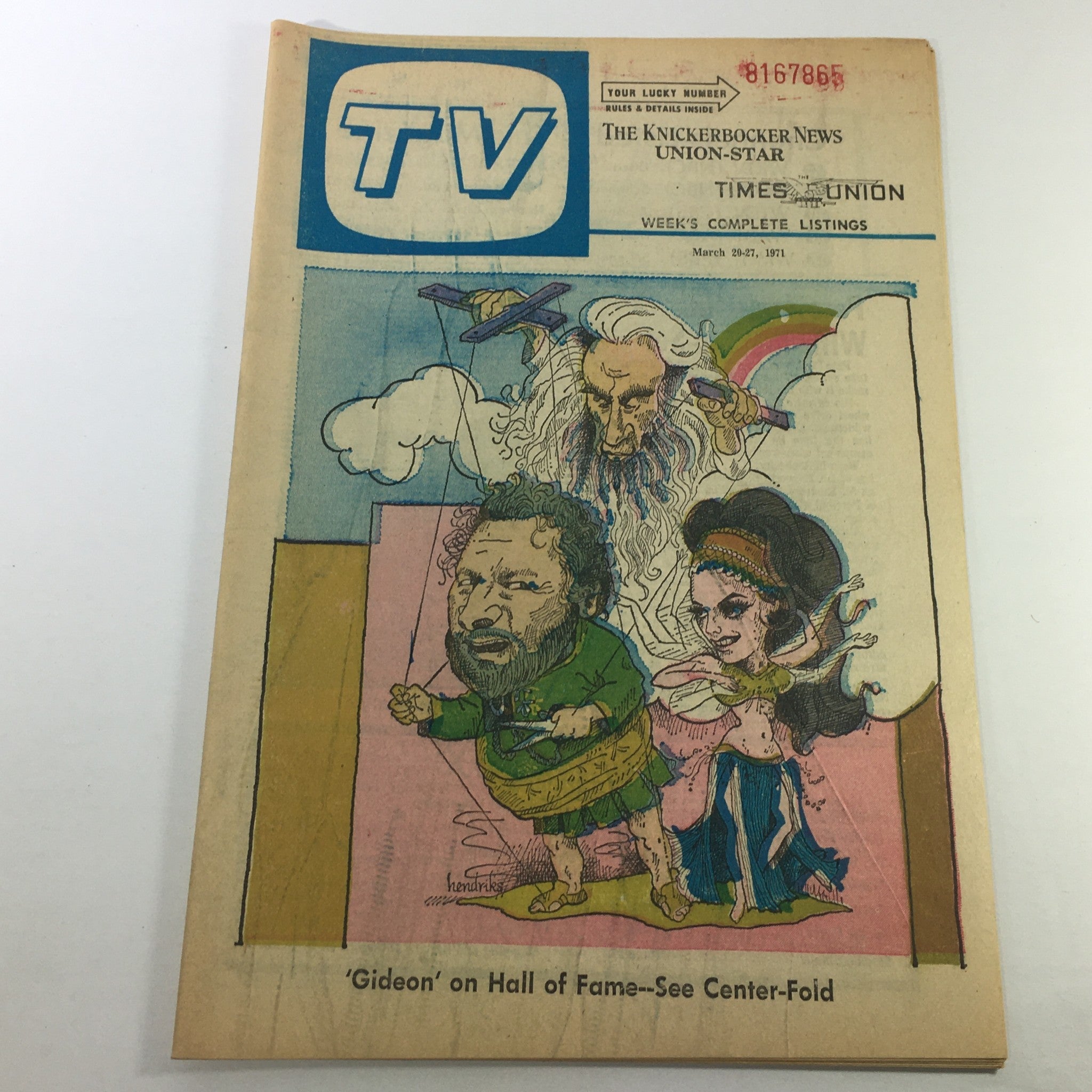 VTG TV Week's Complete TV Listings March 20-27 1971 - Gideon Hall of Fame