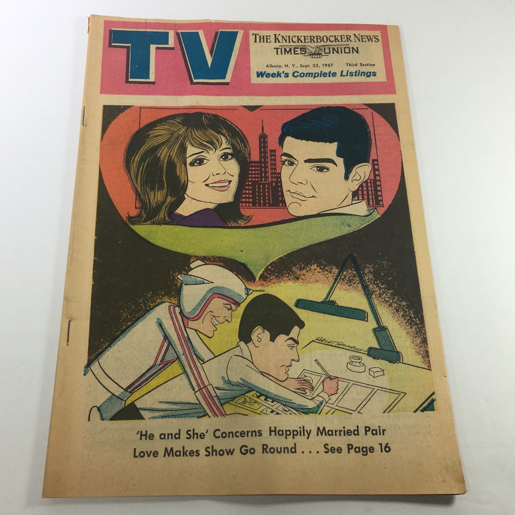 VTG TV Week's Complete TV Listings September 23 1967 - He and She Married Pair