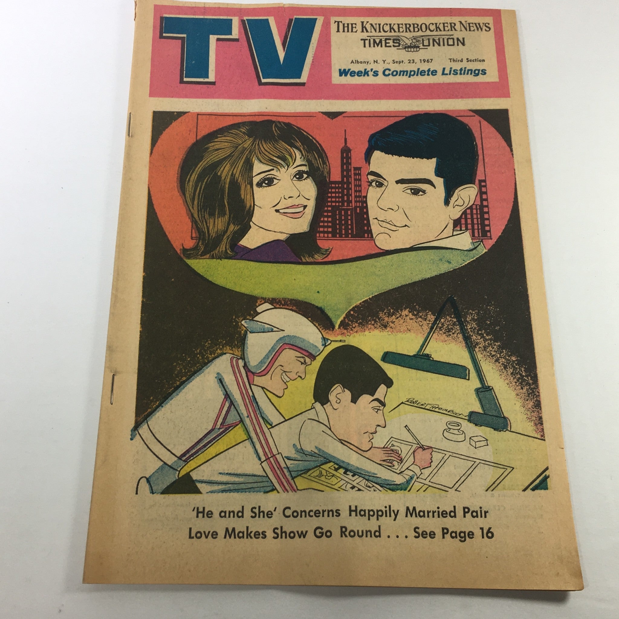 VTG TV Week's Complete TV Listings September 23 1967 - He and She Married Pair