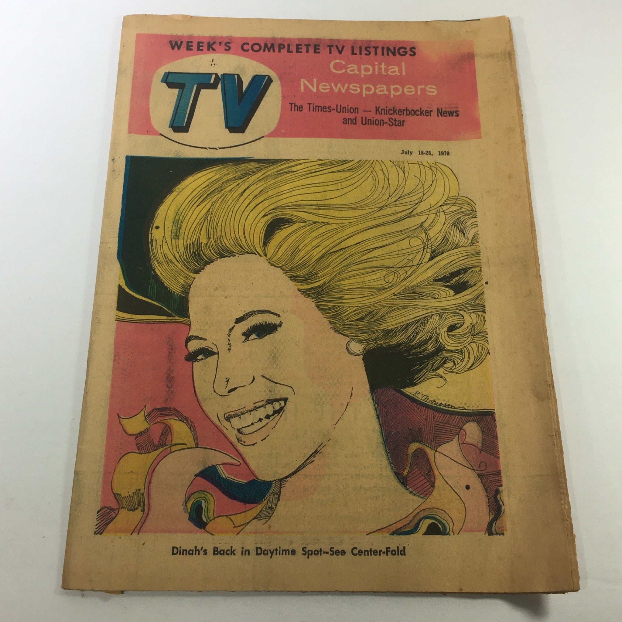 VTG TV Week's Complete TV Listings July 18-25 1970 - Dinah's Back in Daytime