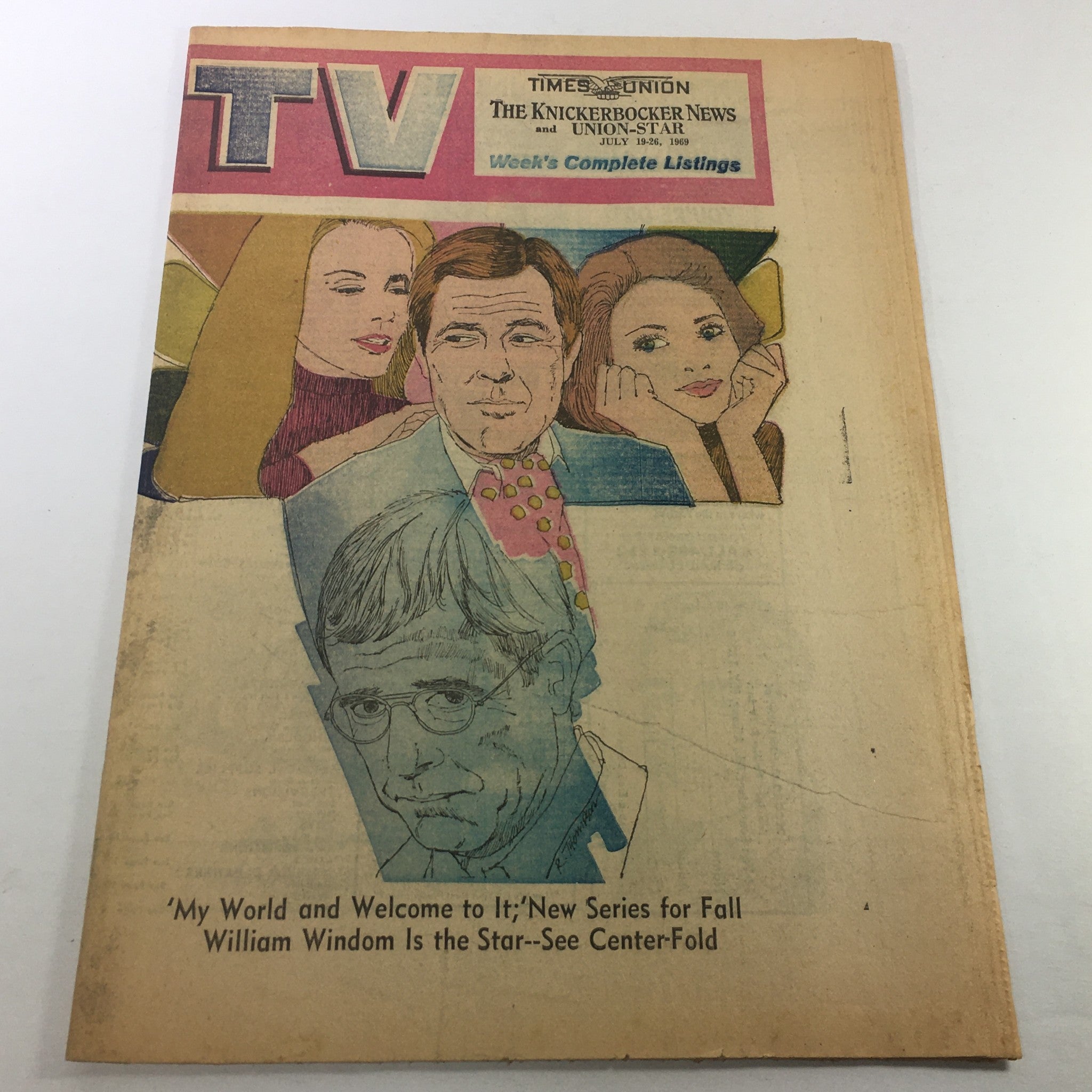 VTG TV Week's Complete TV Listings July 19-26 1969 - William Windom New Series