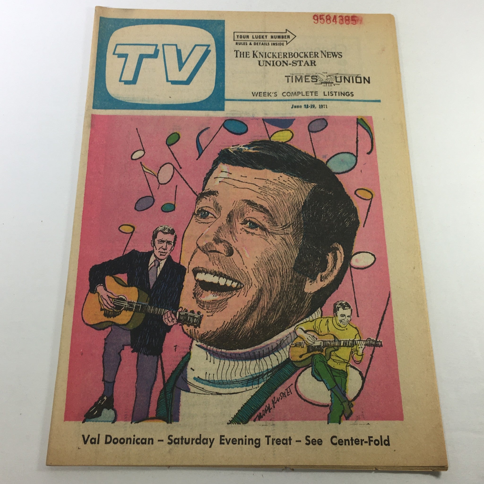 VTG TV Week's Complete TV Listings June 12-19 1971 - Val Doonican Saturday Treat