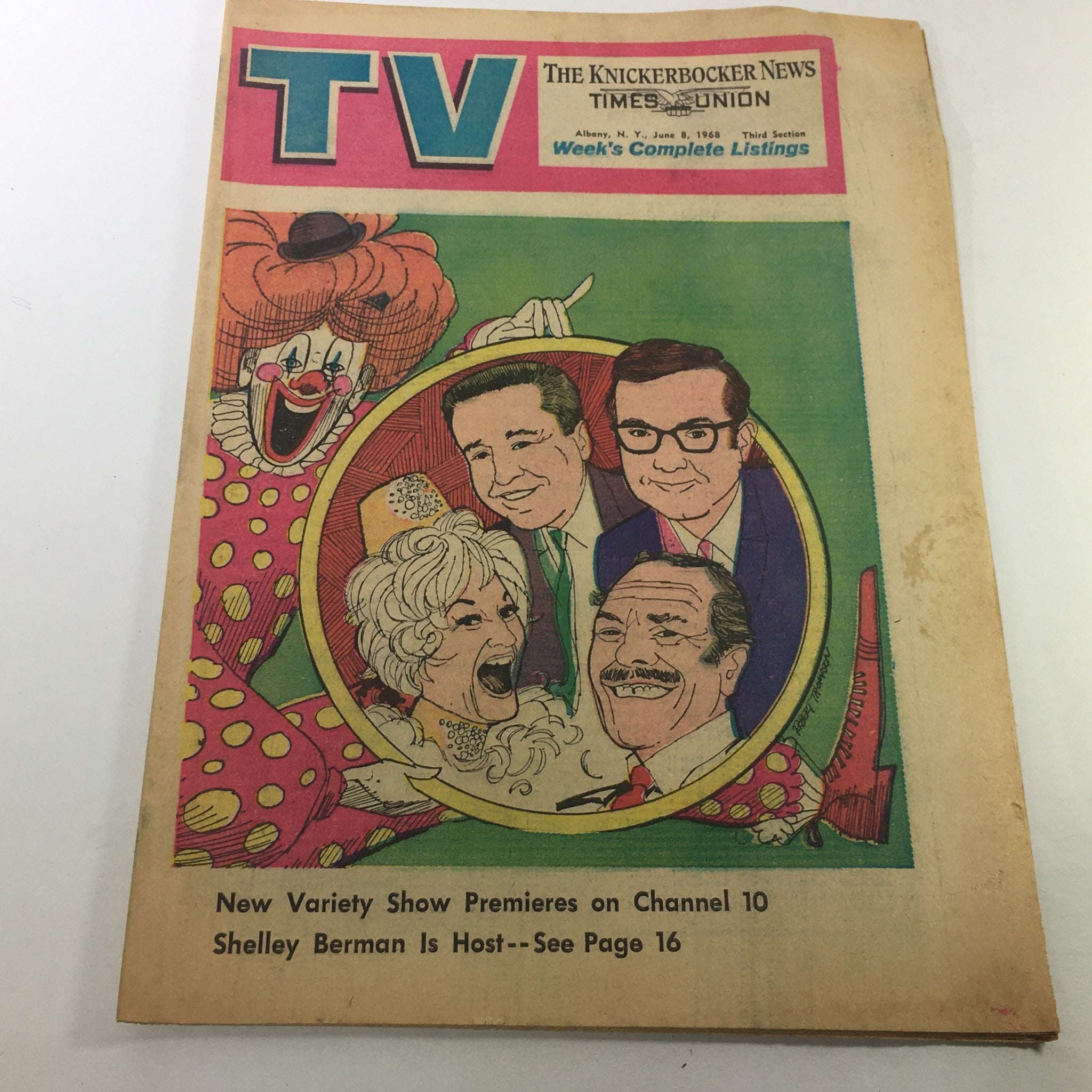 VTG TV Week's Complete TV Listings June 8 1968 - Shelley Berman is Host