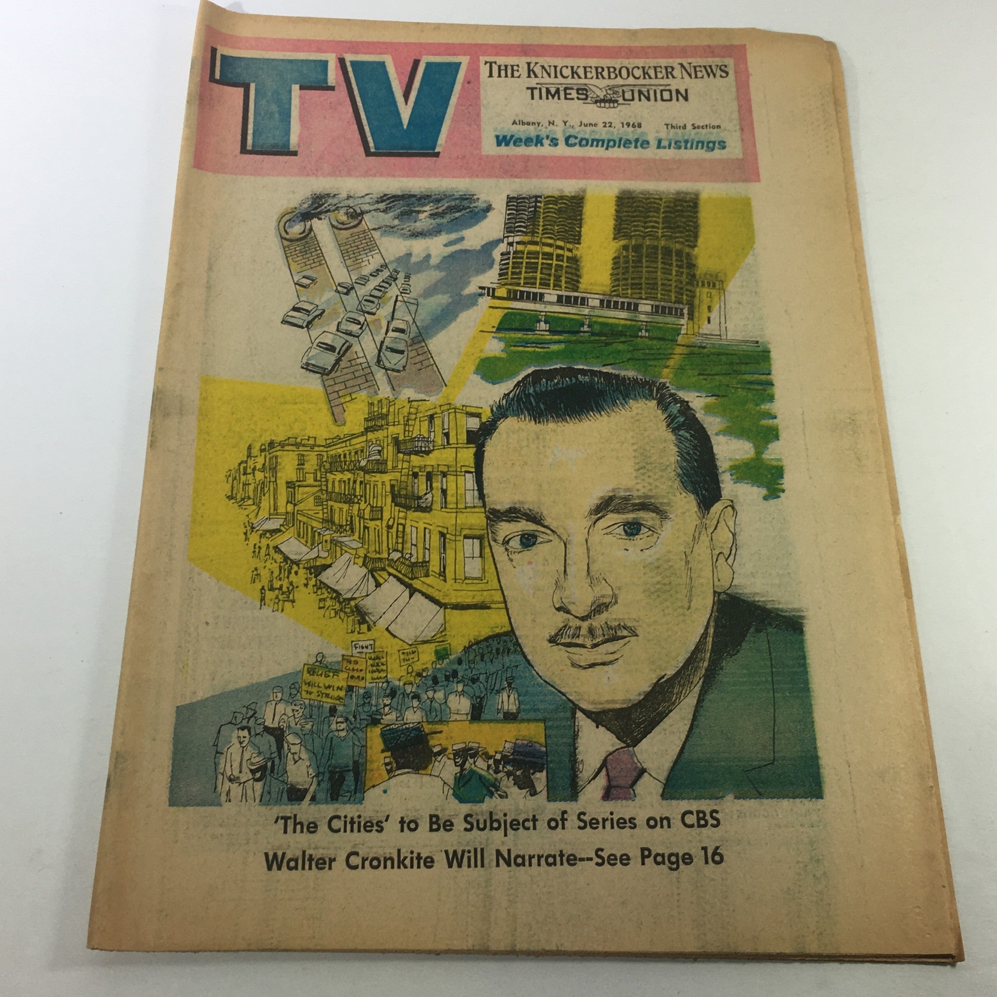 VTG TV Week's Complete TV Listings June 22 1968 - Walter Cronkite Will Narate