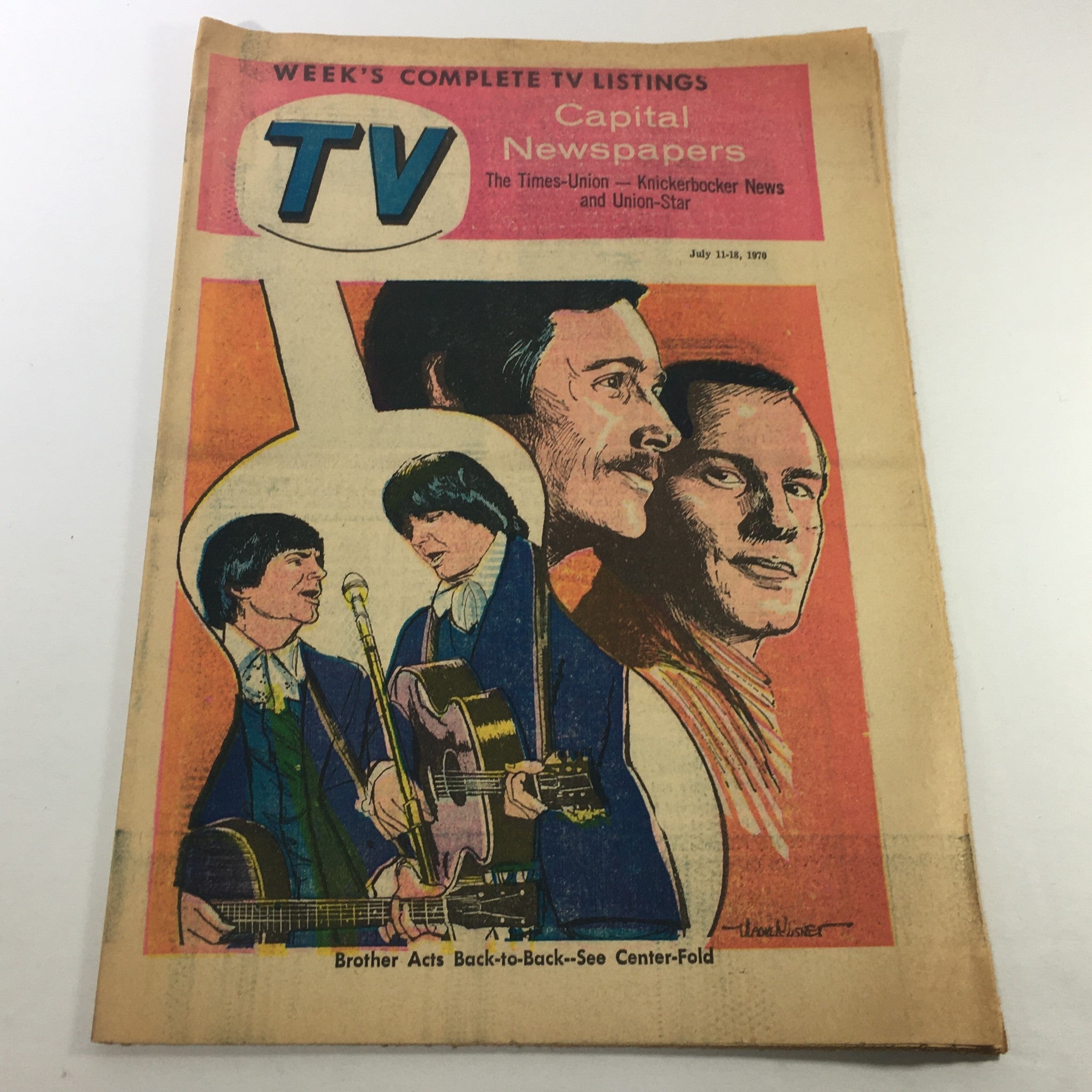 VTG TV Week's Complete TV Listings July 11-18 1970 - Brother Acts Back-to-Back