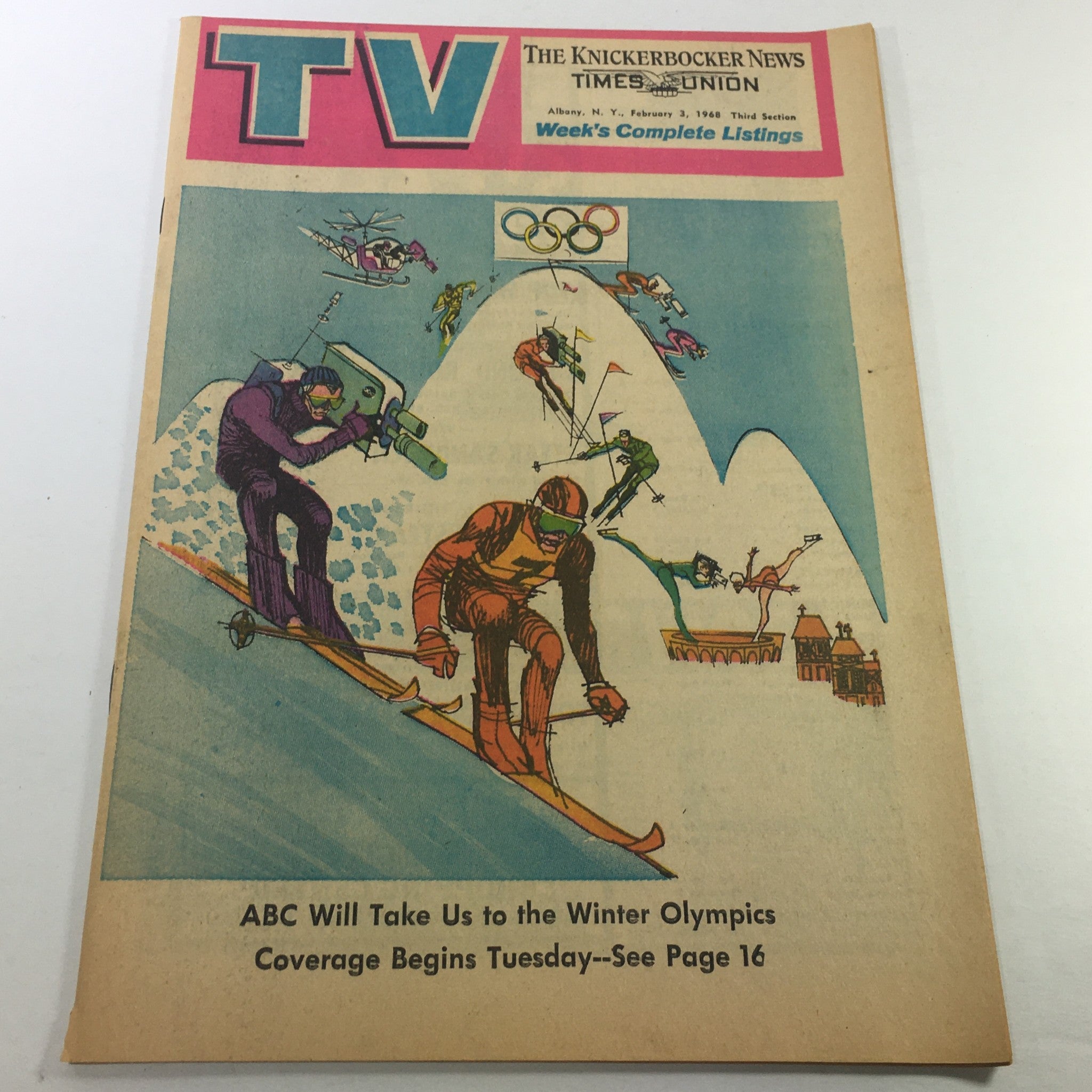 VTG TV Week's Complete TV Listings February 3 1968 - Winter Olympics Coverage